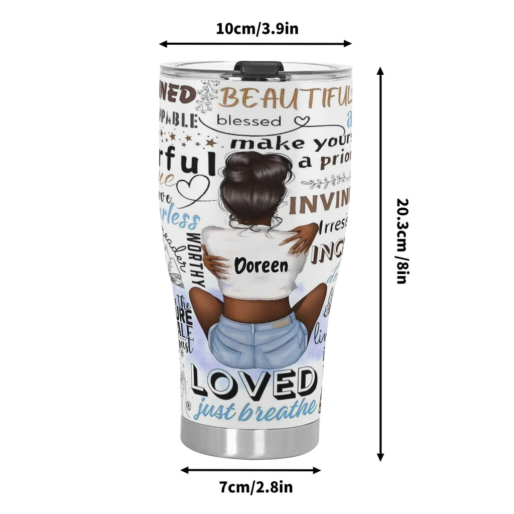 3D Personalized Stainless Steel Tumbler 30oz Printed Cup Gift