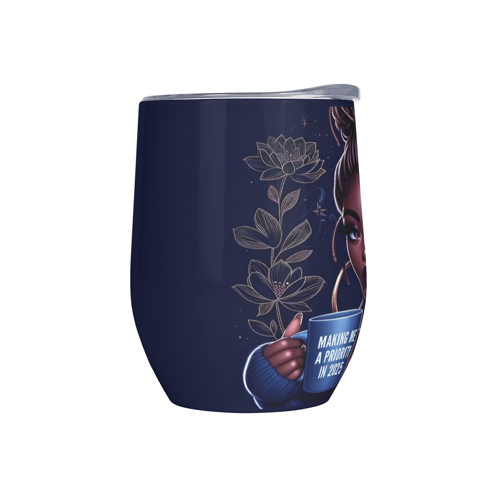 12oz Wine Tumbler Wine Glasses with Lid for Cold & Hot Drinks