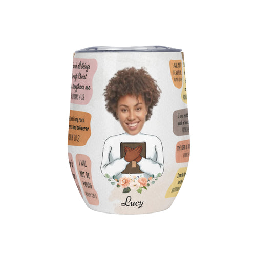 12oz Wine Tumbler Wine Glasses with Lid for Cold & Hot Drinks