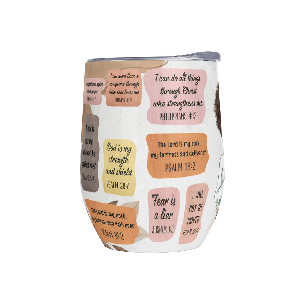 12oz Wine Tumbler Wine Glasses with Lid for Cold & Hot Drinks