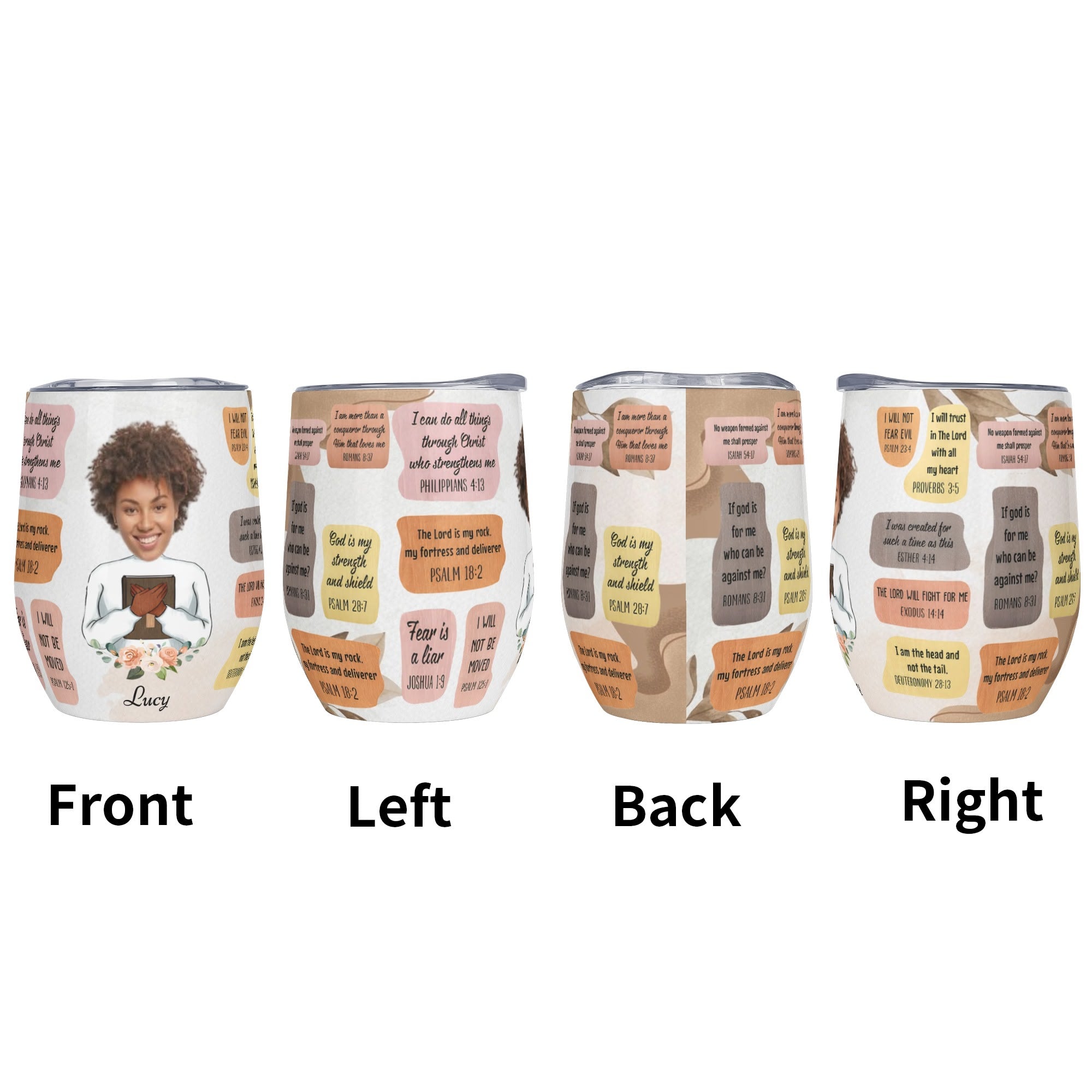 12oz Wine Tumbler Wine Glasses with Lid for Cold & Hot Drinks