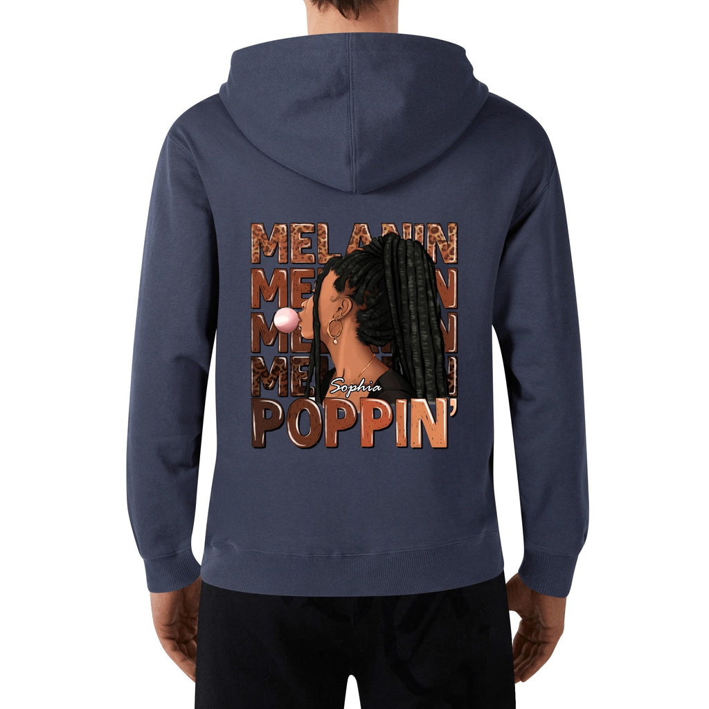 Melanin Poppin' Unisex Front & Back Hoodie