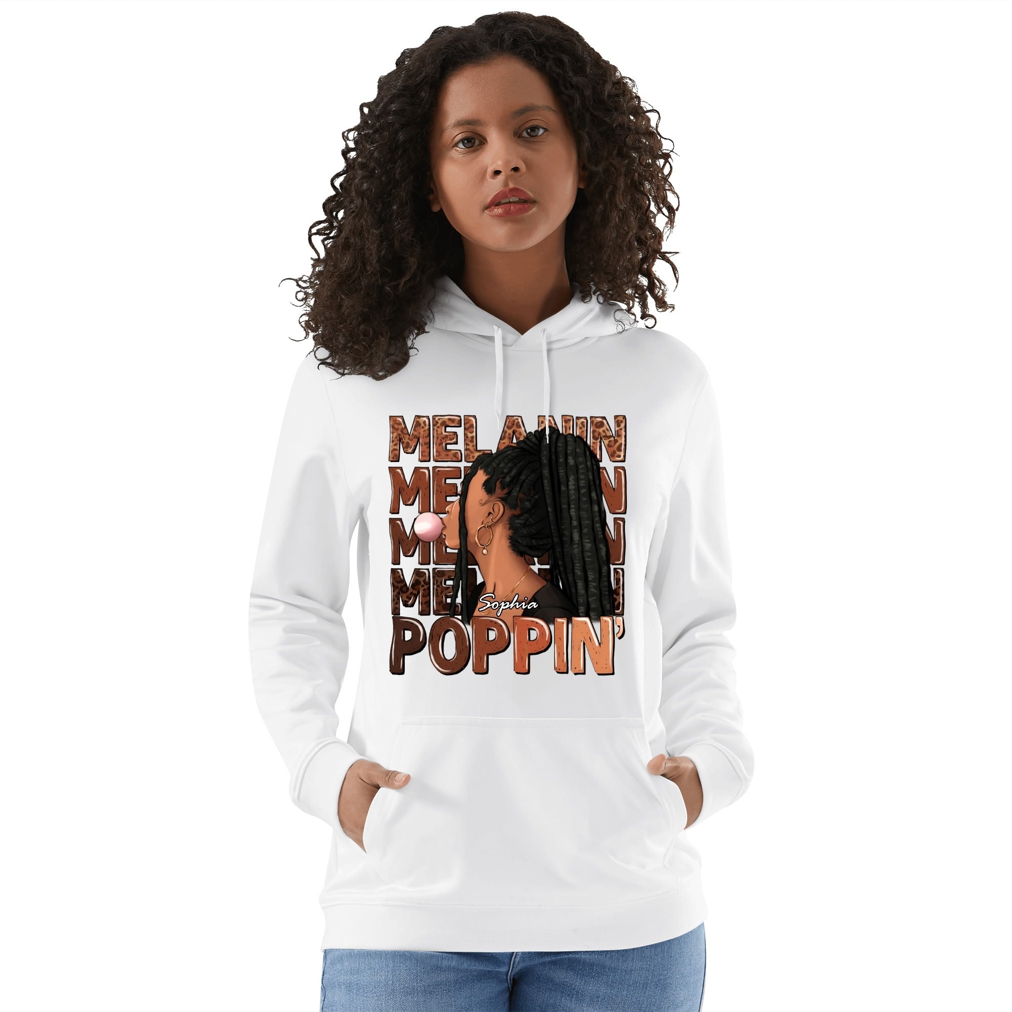 Melanin Poppin' Unisex Front & Back Hoodie