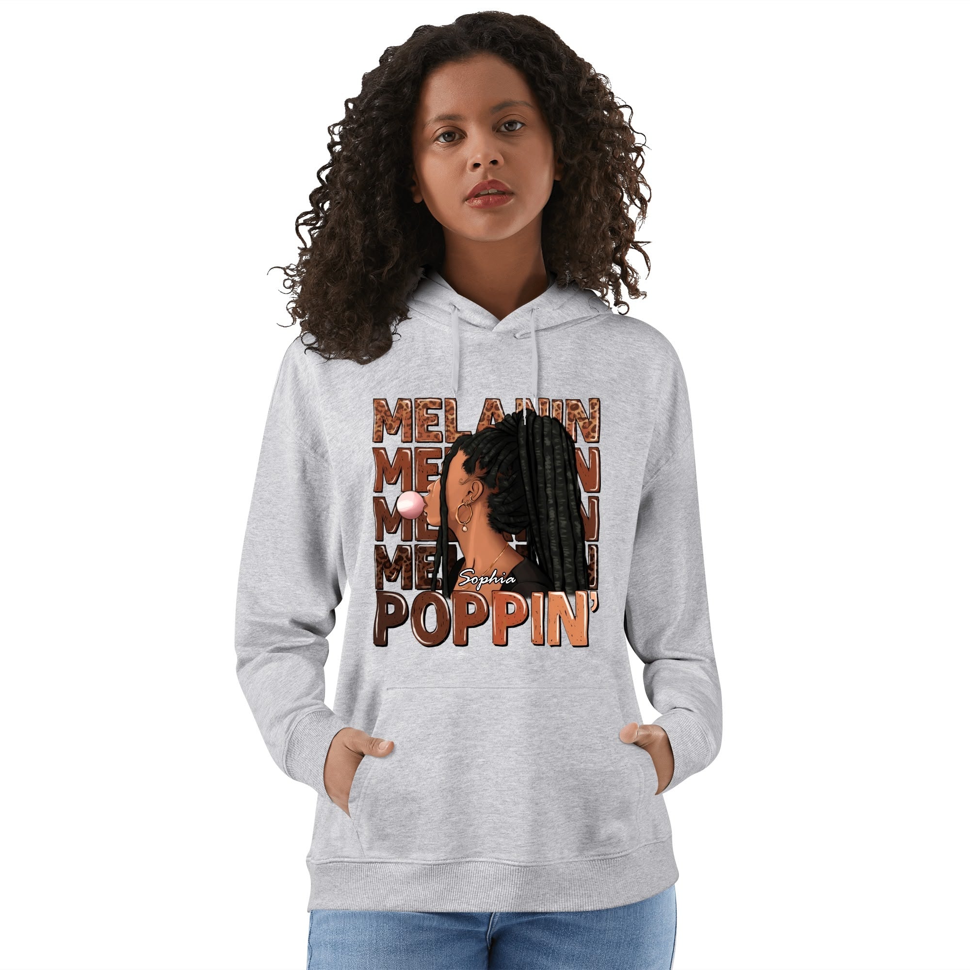 Melanin Poppin' Unisex Front & Back Hoodie