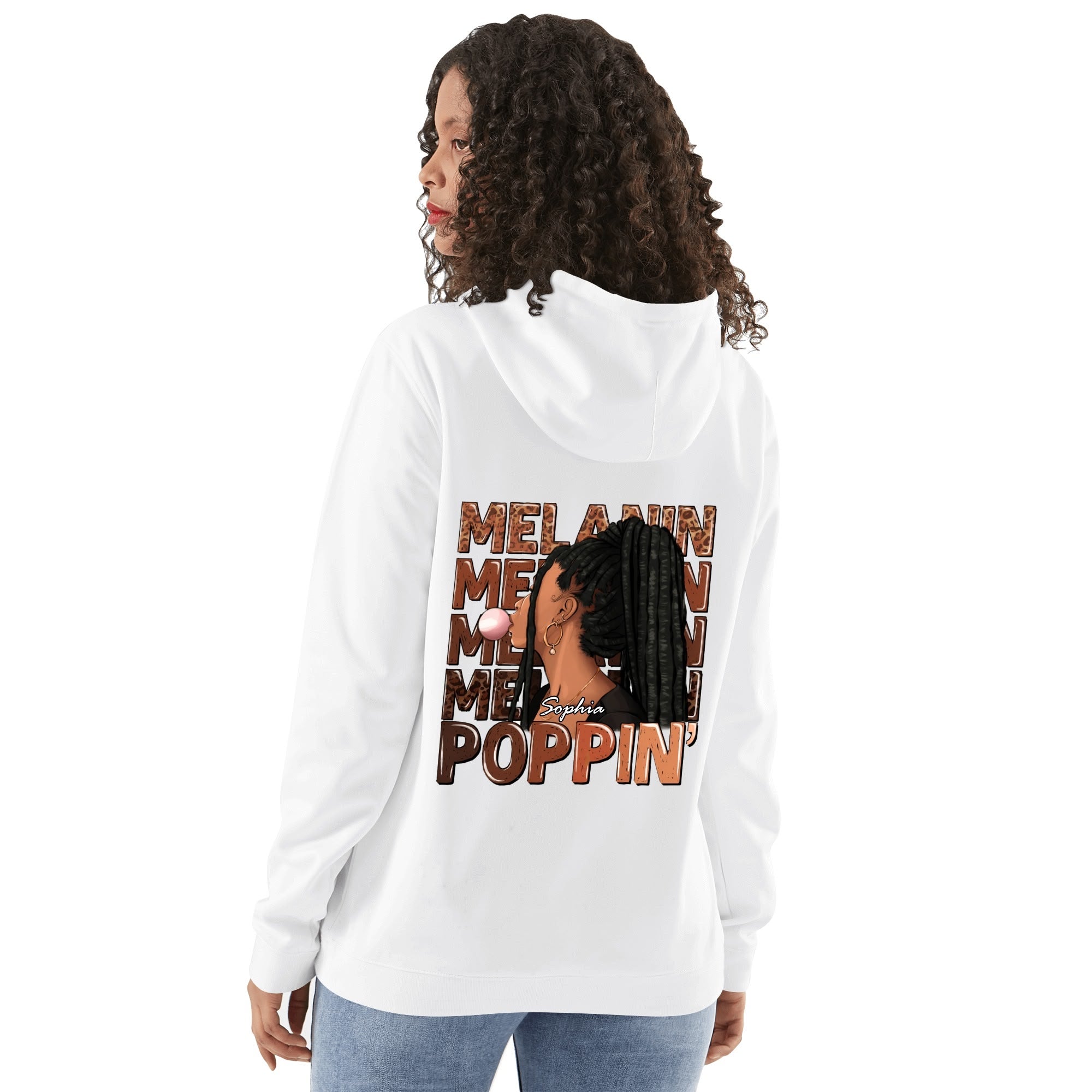Melanin Poppin' Unisex Front & Back Hoodie