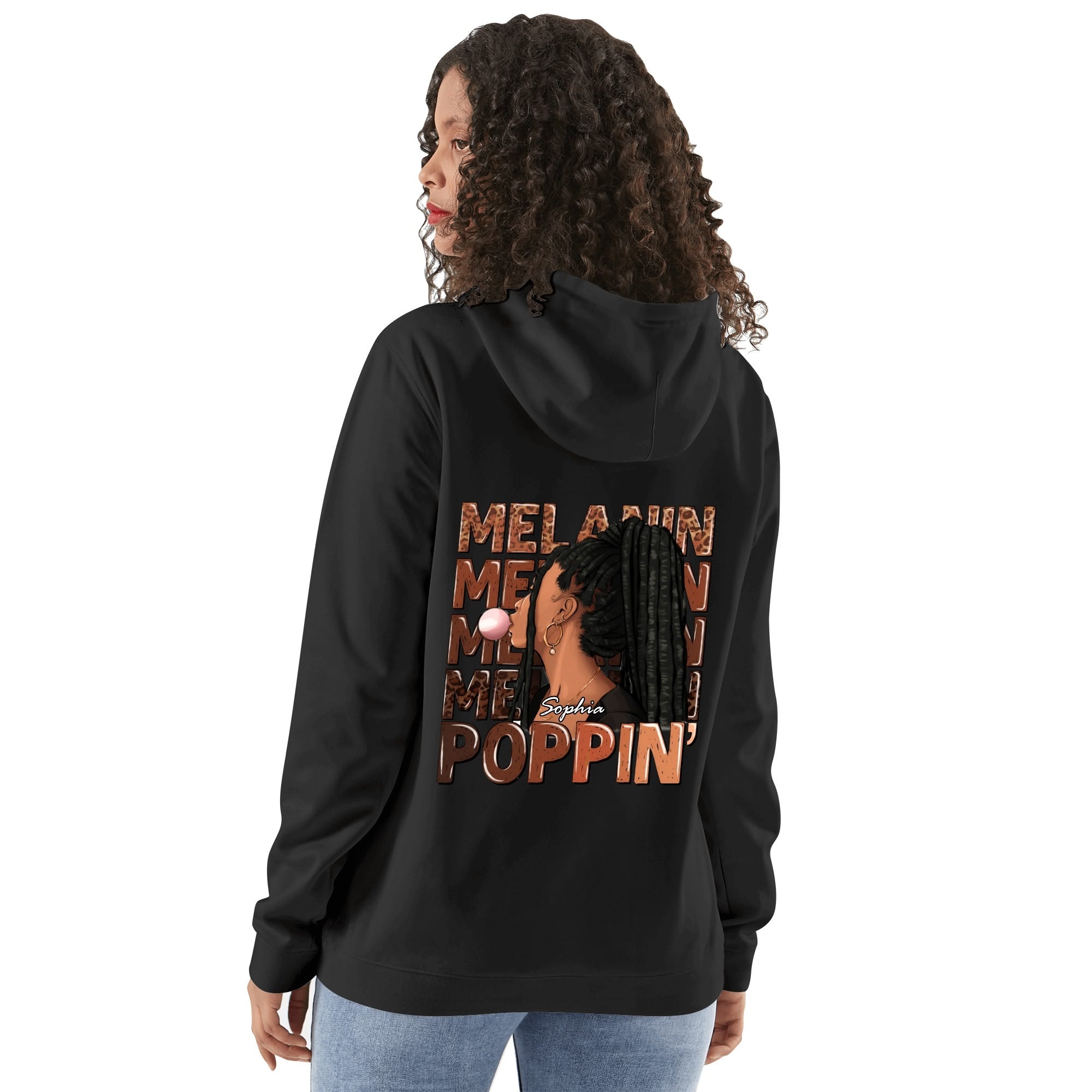 Melanin Poppin' Unisex Front & Back Hoodie