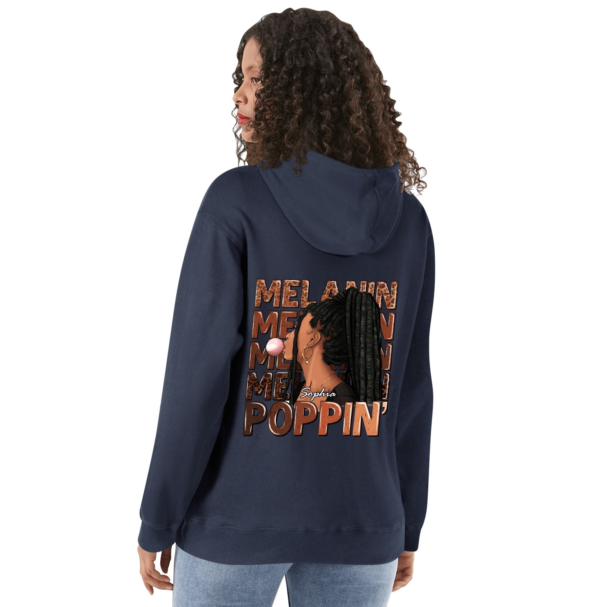Melanin Poppin' Unisex Front & Back Hoodie