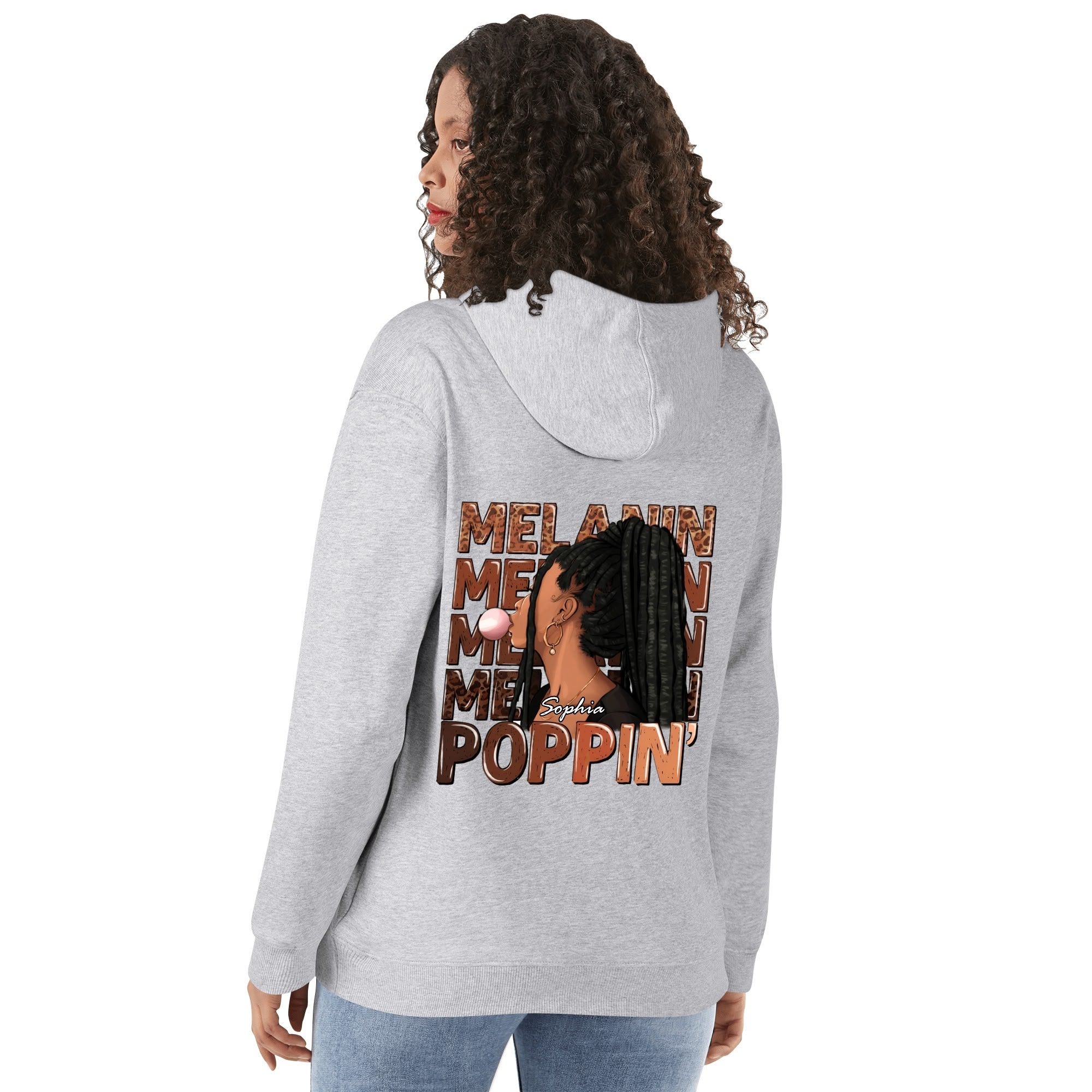 Melanin Poppin' Unisex Front & Back Hoodie