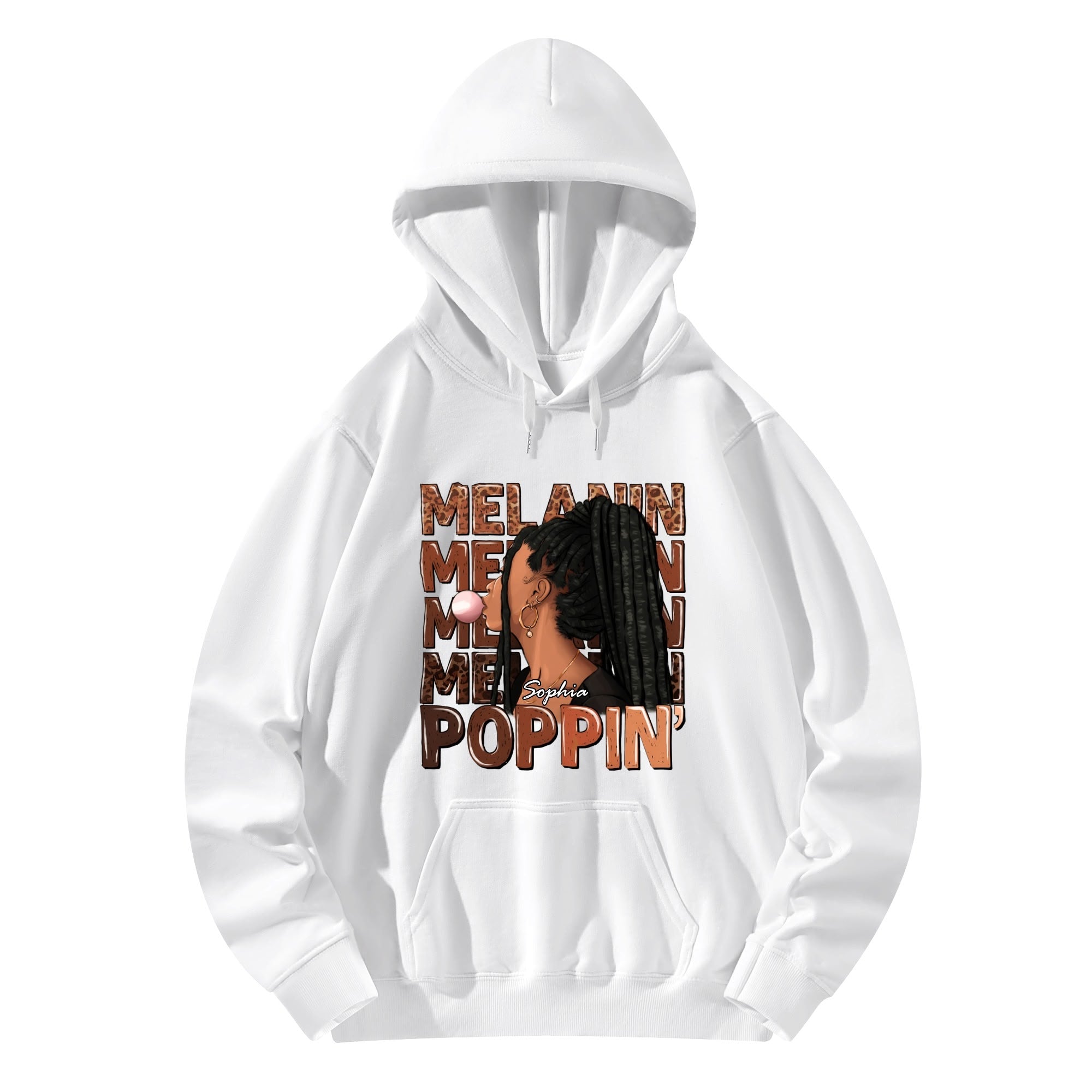 Melanin Poppin' Unisex Front & Back Hoodie