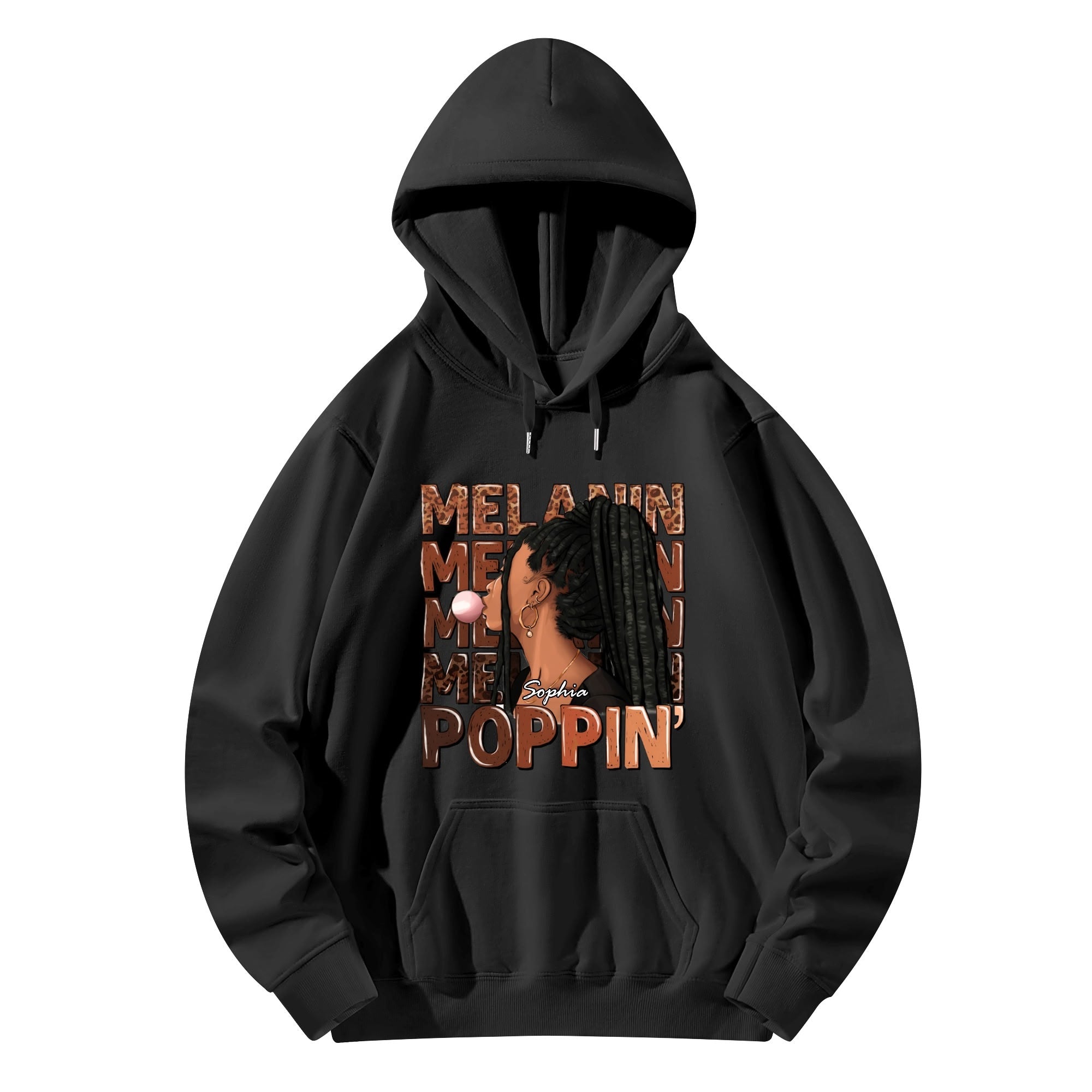 Melanin Poppin' Unisex Front & Back Hoodie