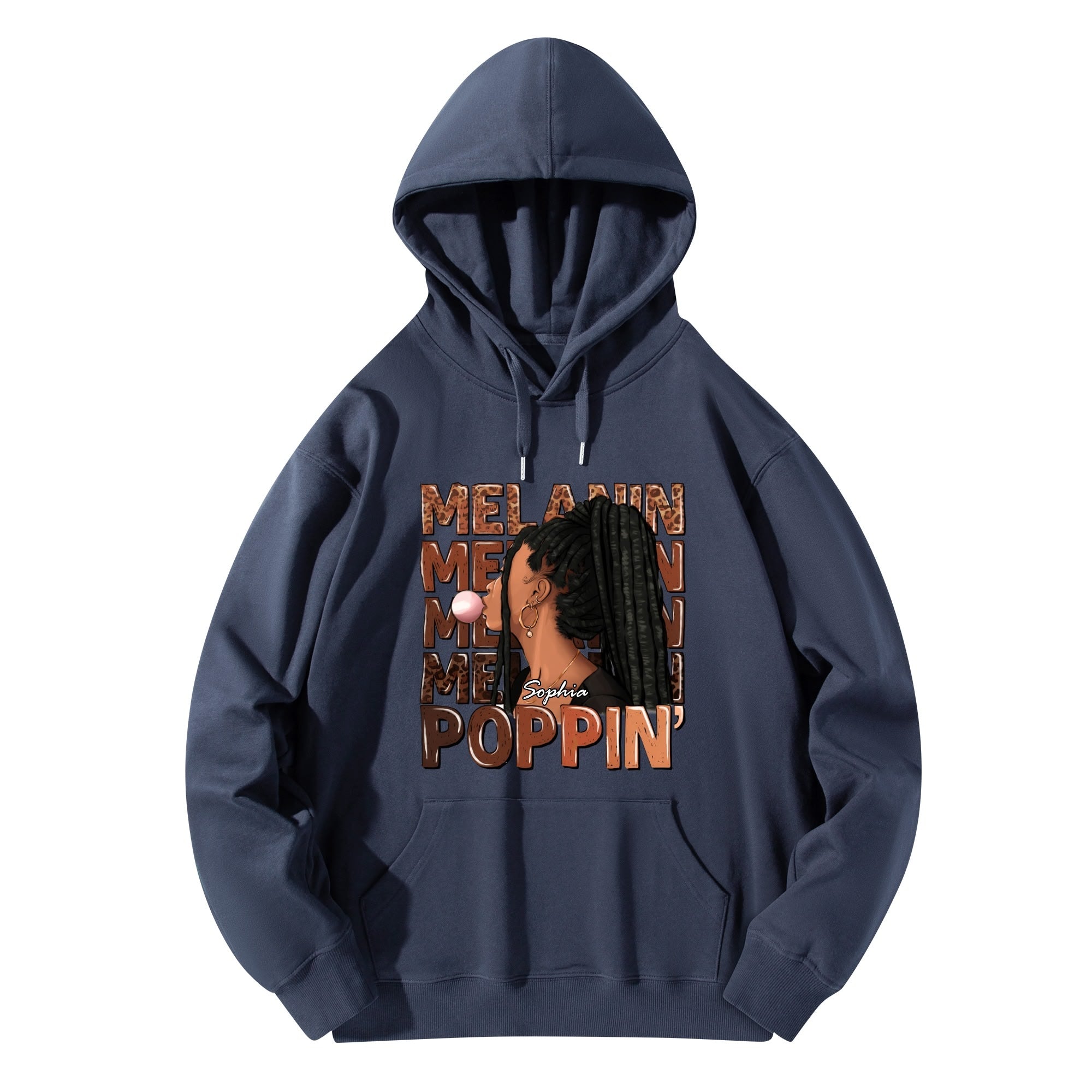 Melanin Poppin' Unisex Front & Back Hoodie