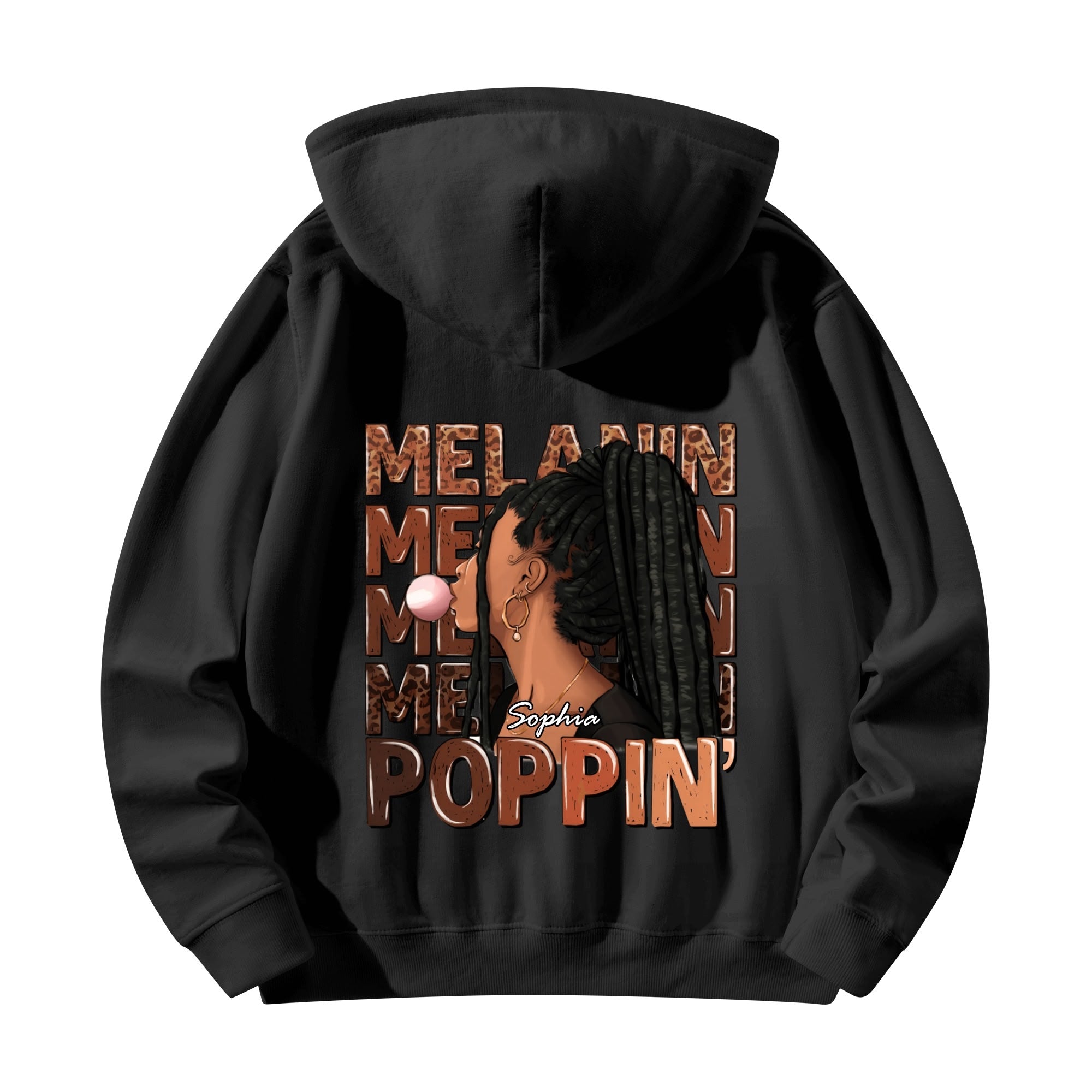Melanin Poppin' Unisex Front & Back Hoodie