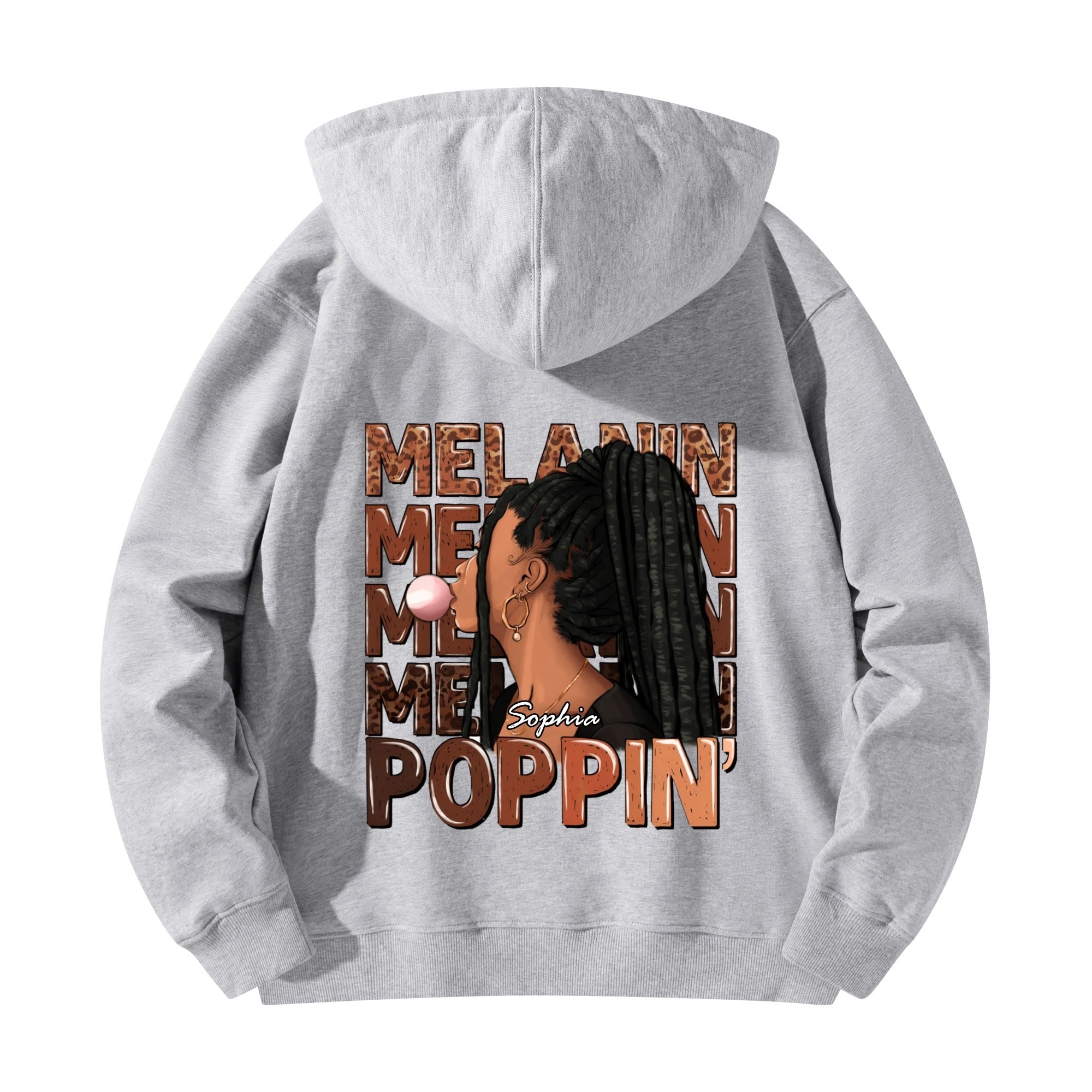 Melanin Poppin' Unisex Front & Back Hoodie