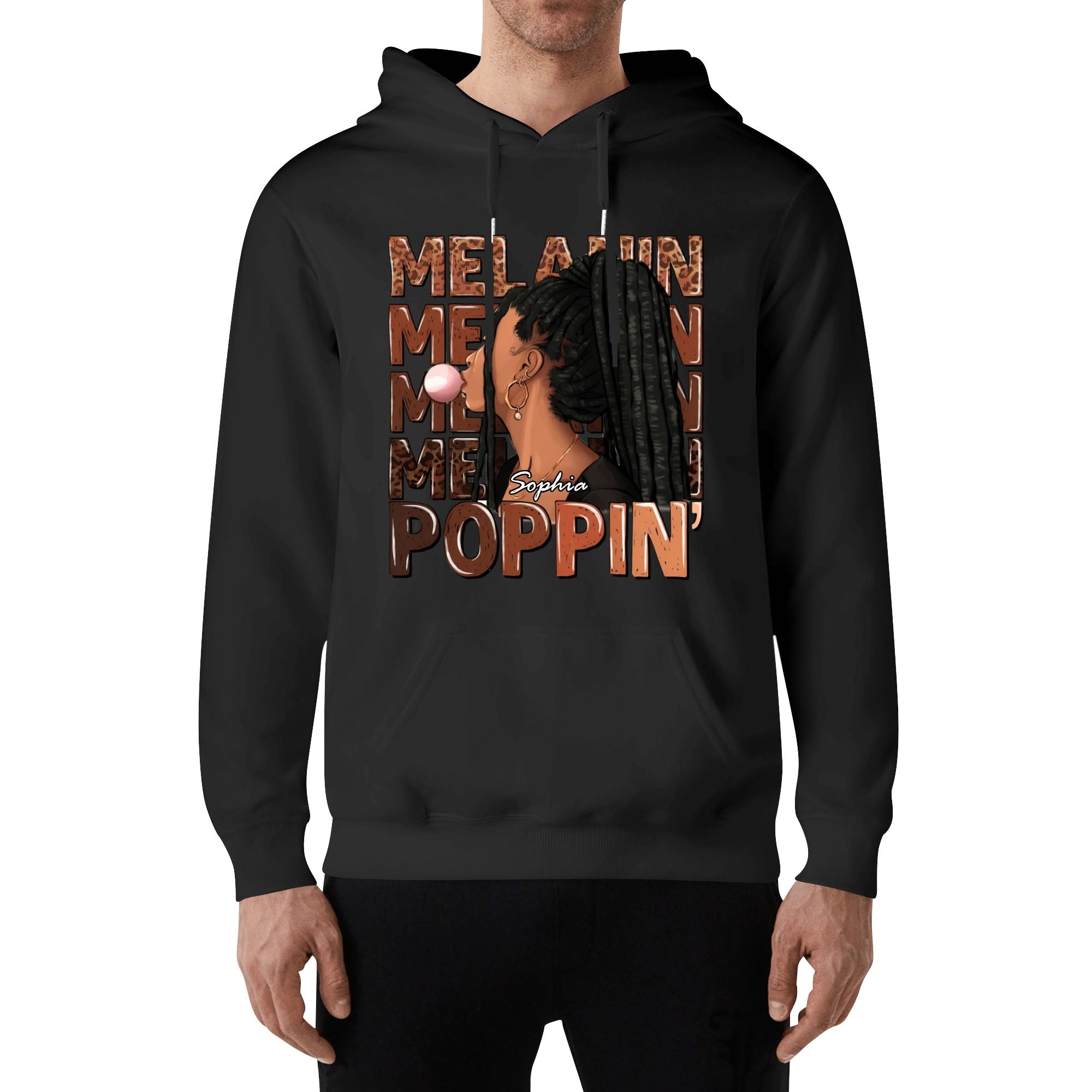 Melanin Poppin' Unisex Front & Back Hoodie