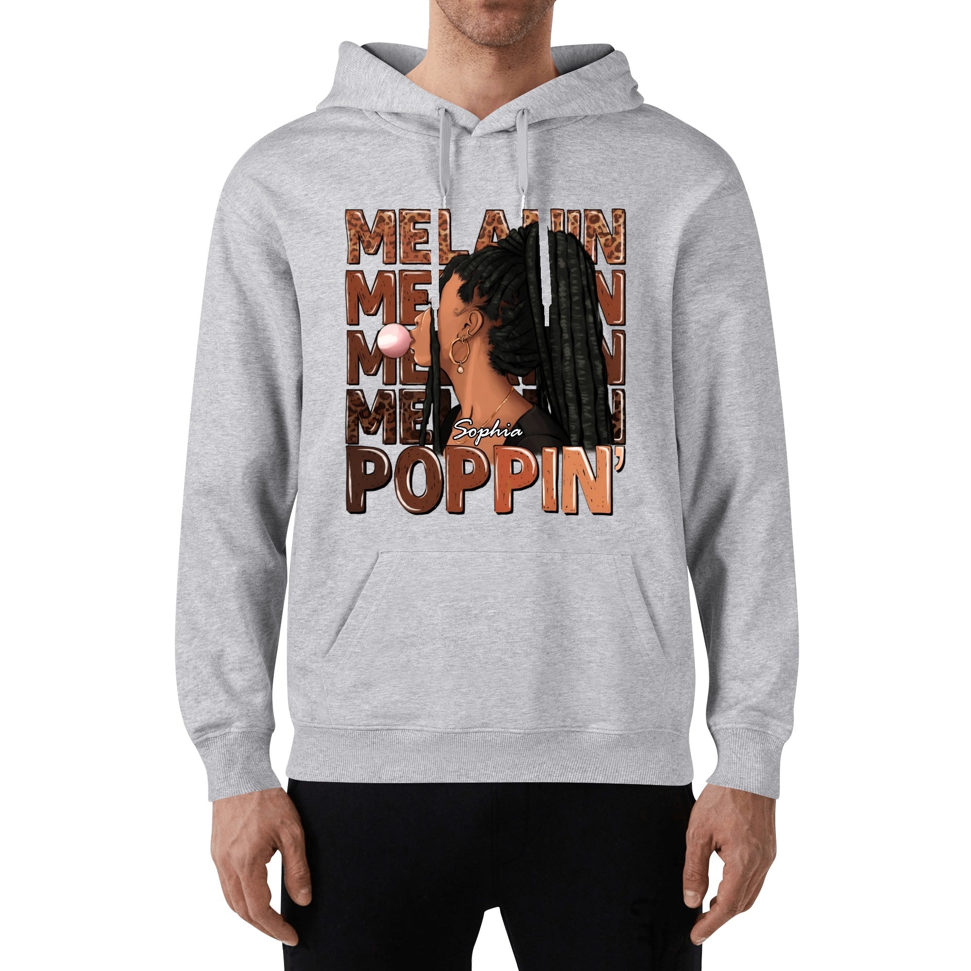 Melanin Poppin' Unisex Front & Back Hoodie