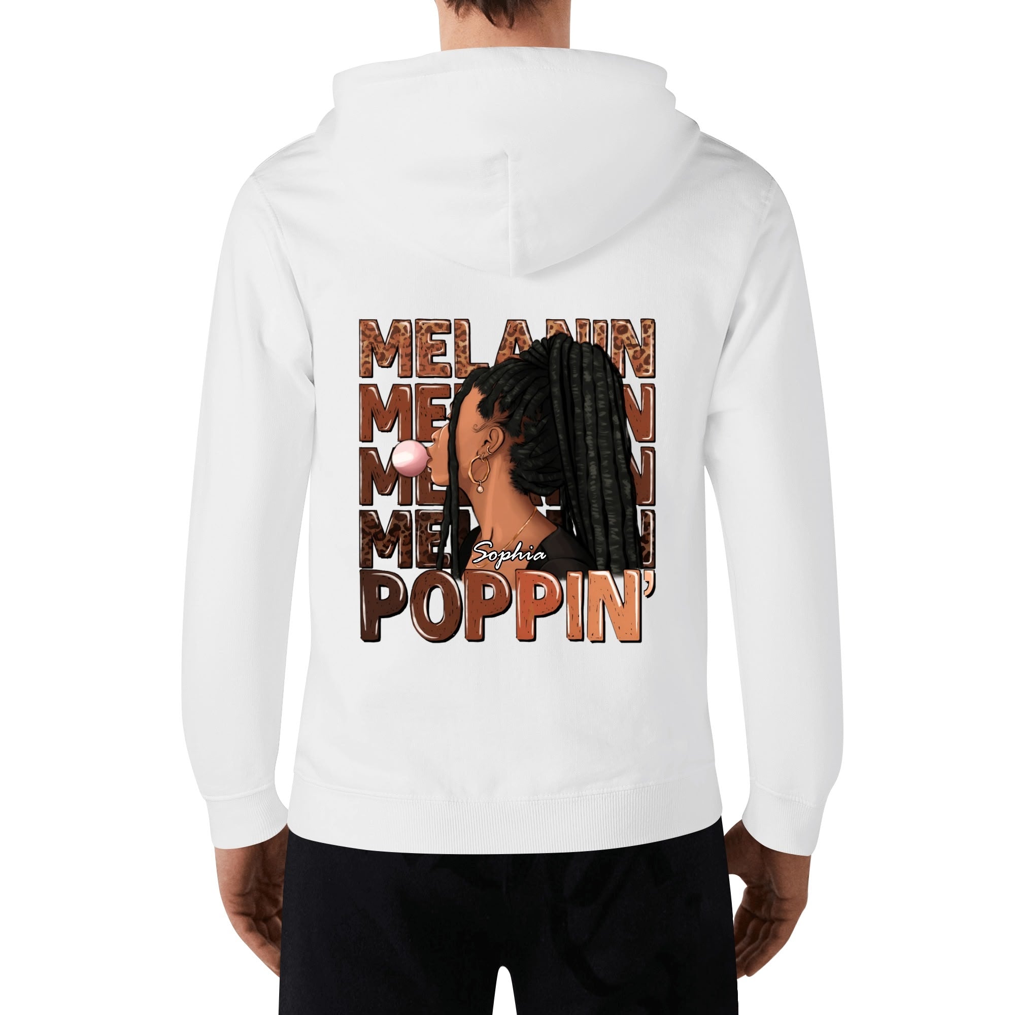 Melanin Poppin' Unisex Front & Back Hoodie