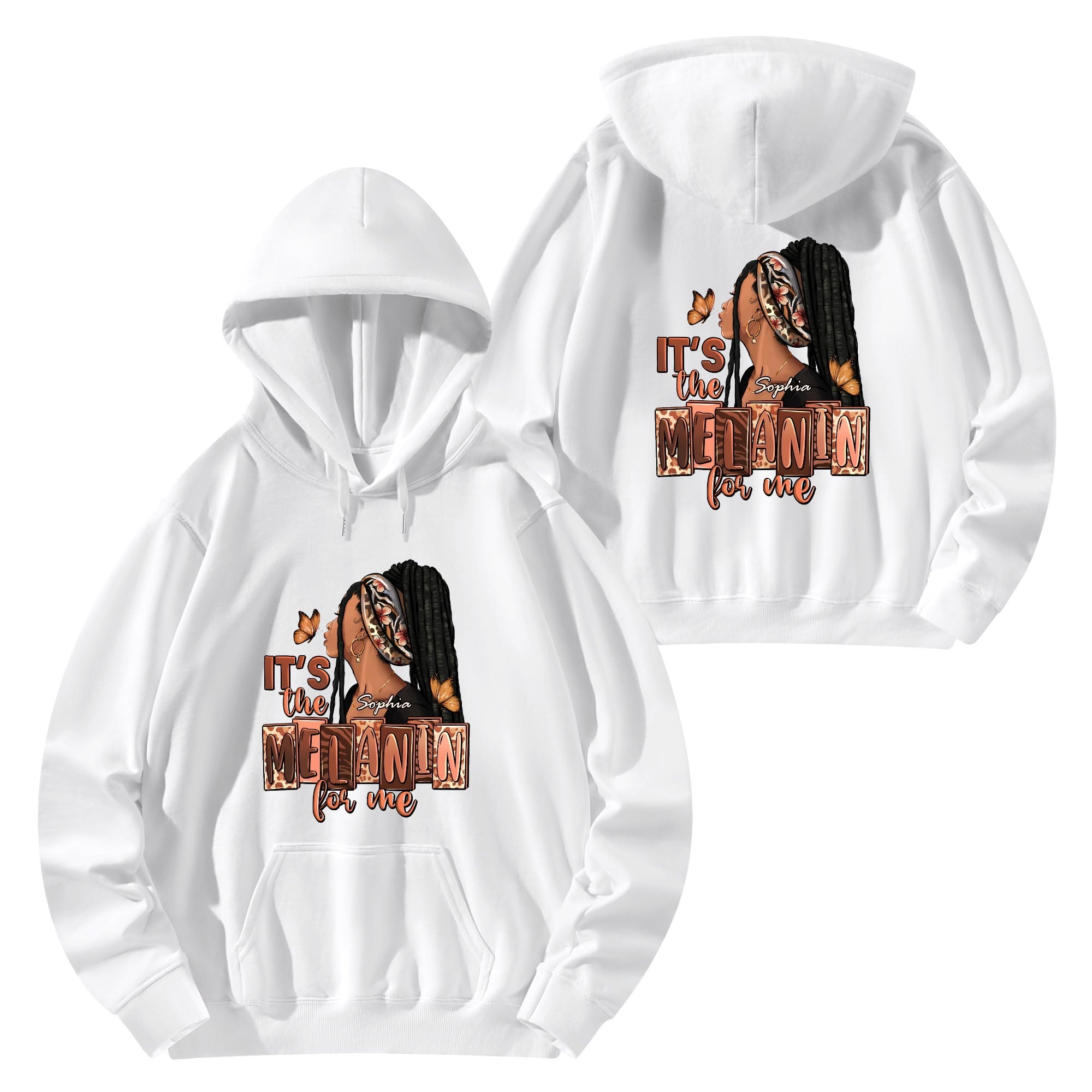 Unisex Front & Back Printing Cotton Hoodie