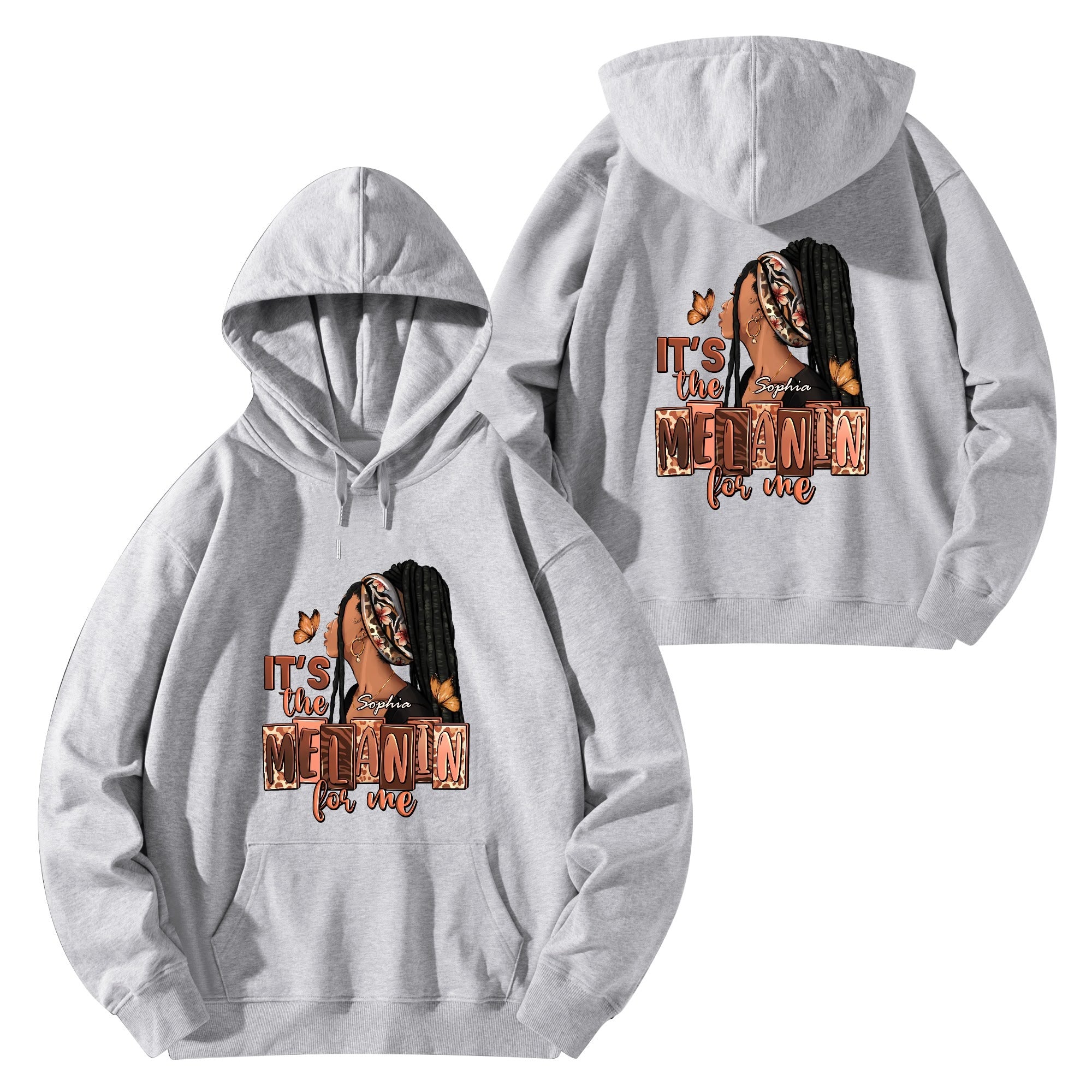 Unisex Front & Back Printing Cotton Hoodie