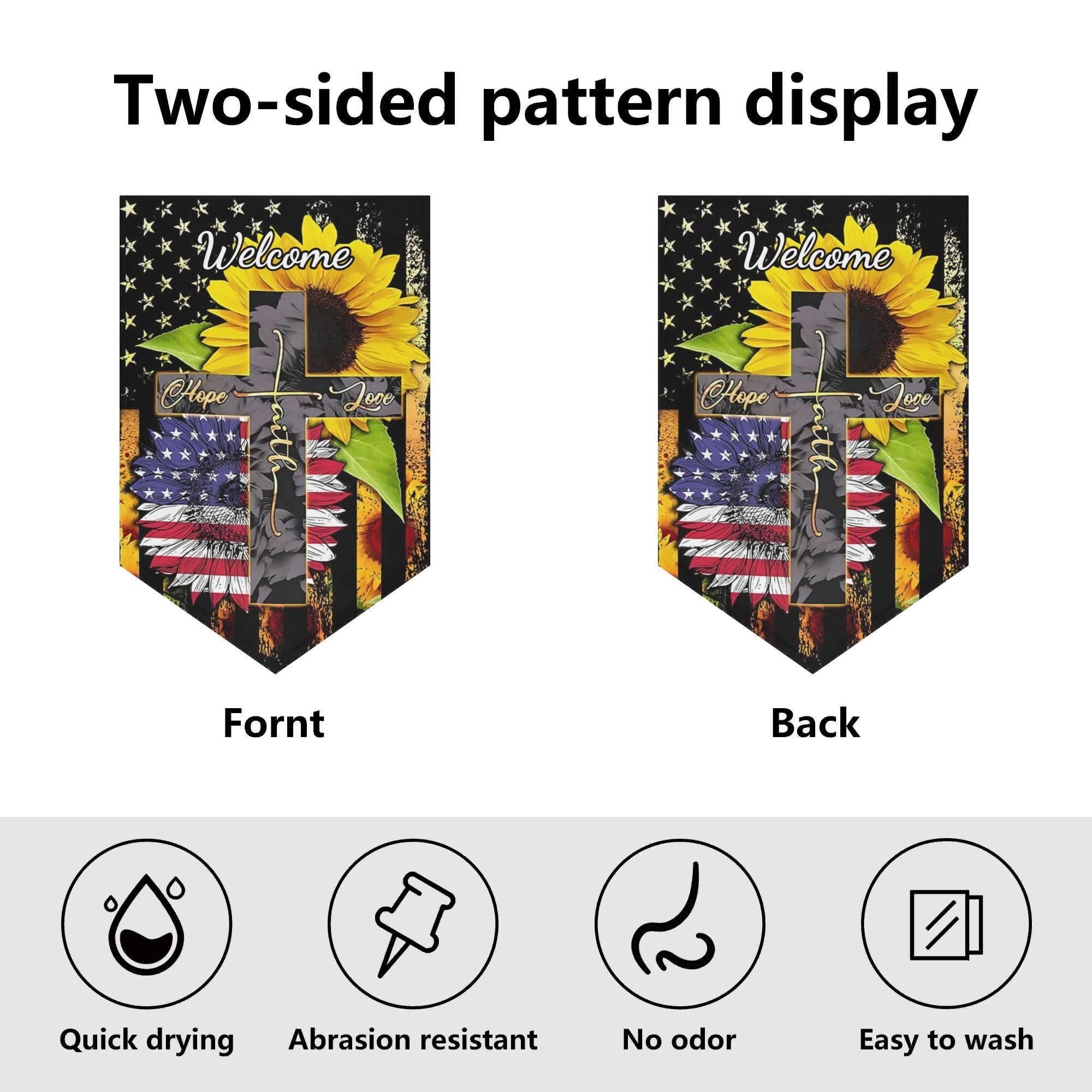 Garden Flag Banner (Inverted-triangle) 12X18 In