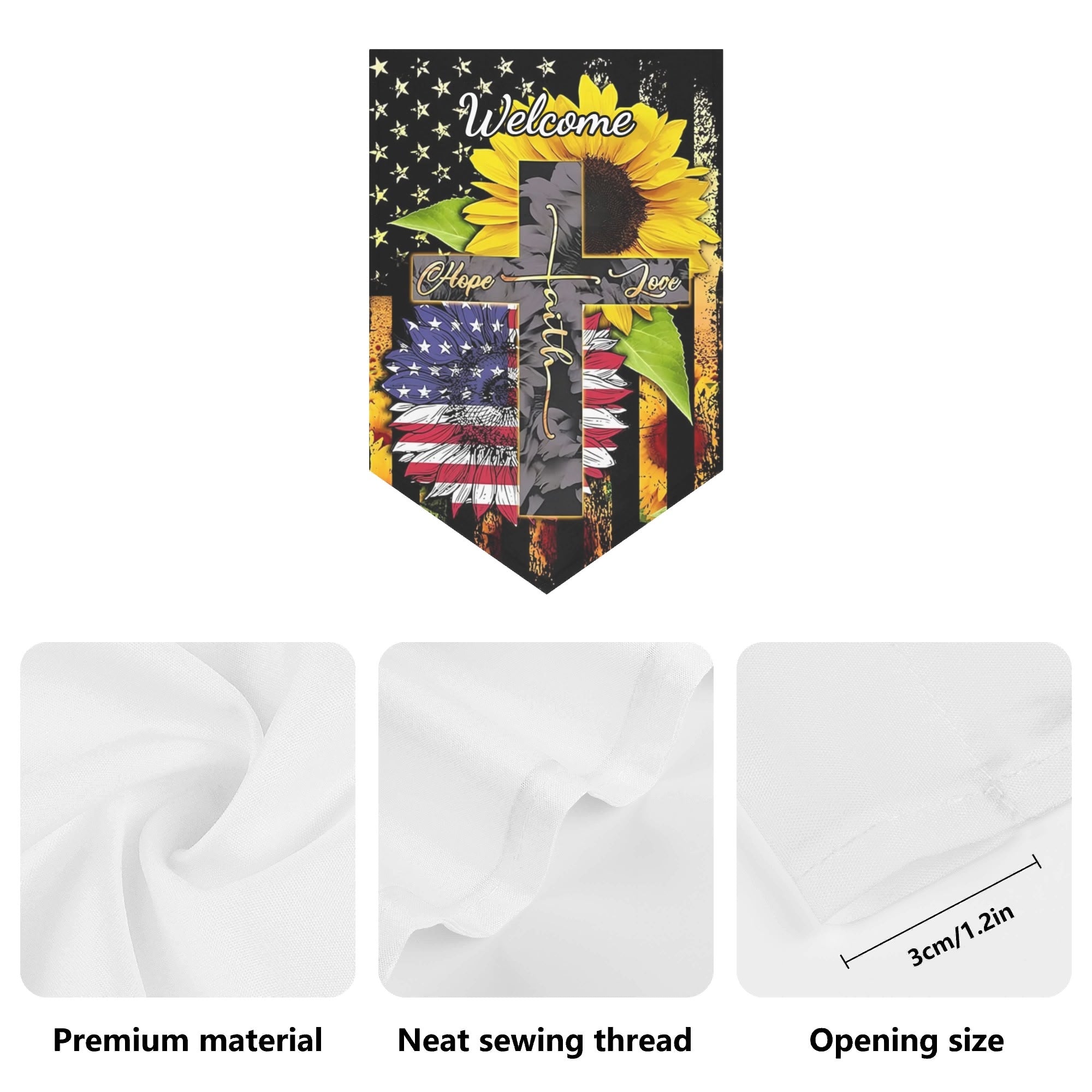 Garden Flag Banner (Inverted-triangle) 12X18 In