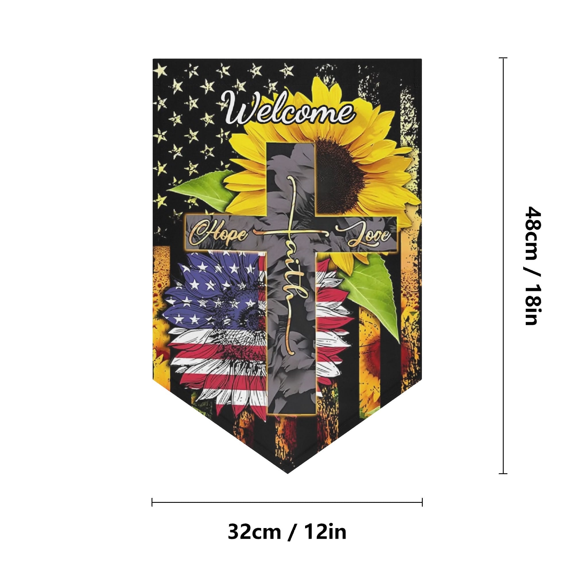 Garden Flag Banner (Inverted-triangle) 12X18 In