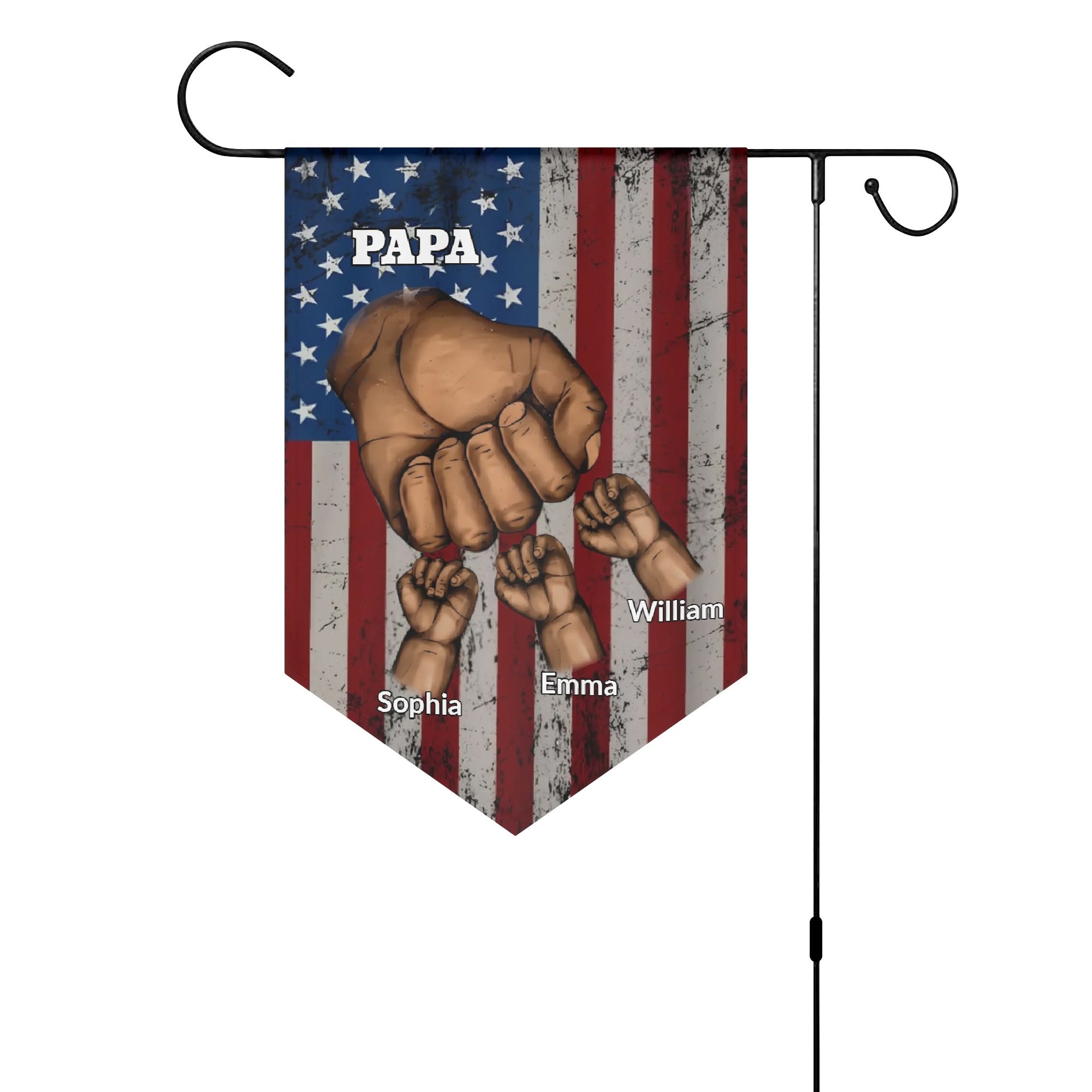 Papa Garden Flag Banner (Inverted-triangle) 12X18 In