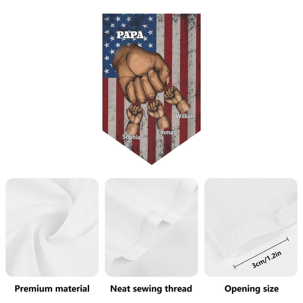 Papa Garden Flag Banner (Inverted-triangle) 12X18 In