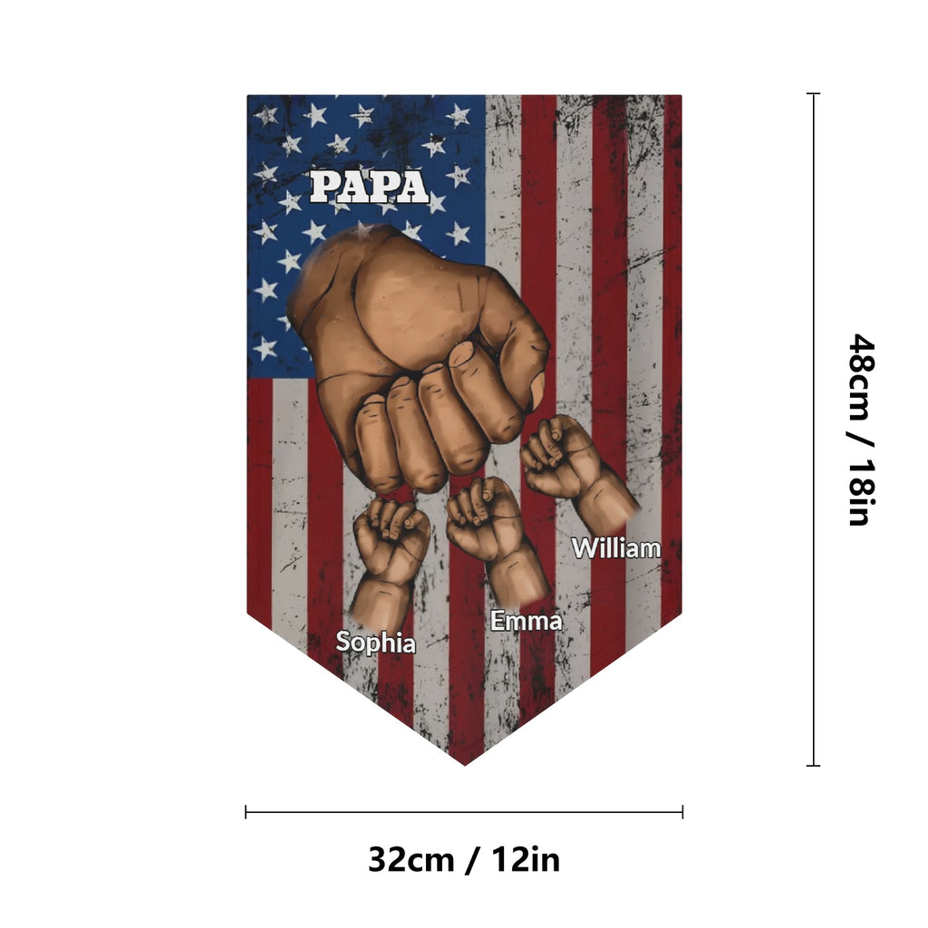 Papa Garden Flag Banner (Inverted-triangle) 12X18 In