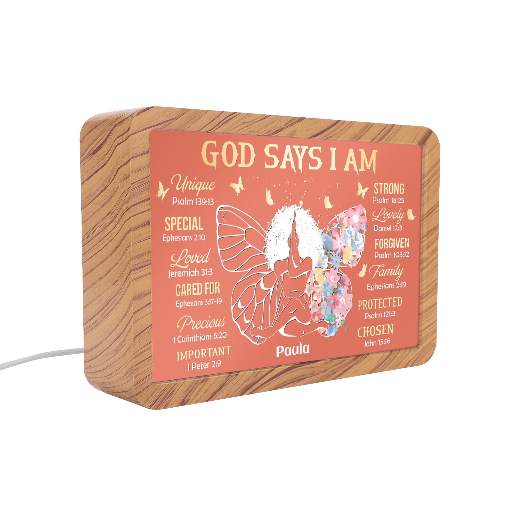 God Says I Am... Personalized Horizontal Acrylic Photo Frame
