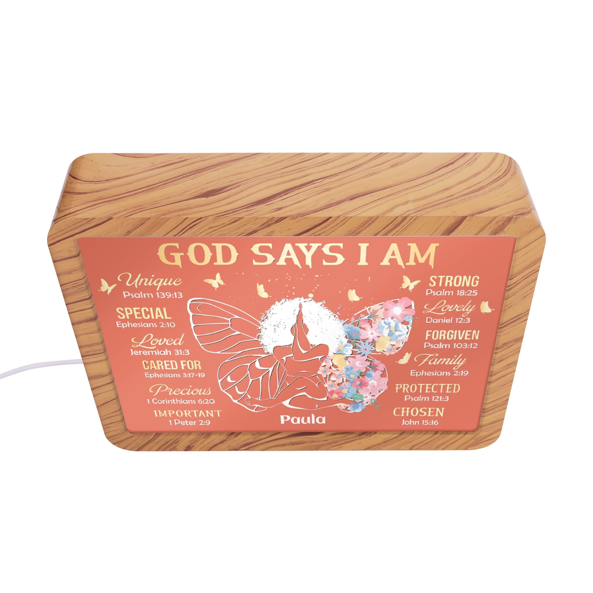 God Says I Am... Personalized Horizontal Acrylic Photo Frame