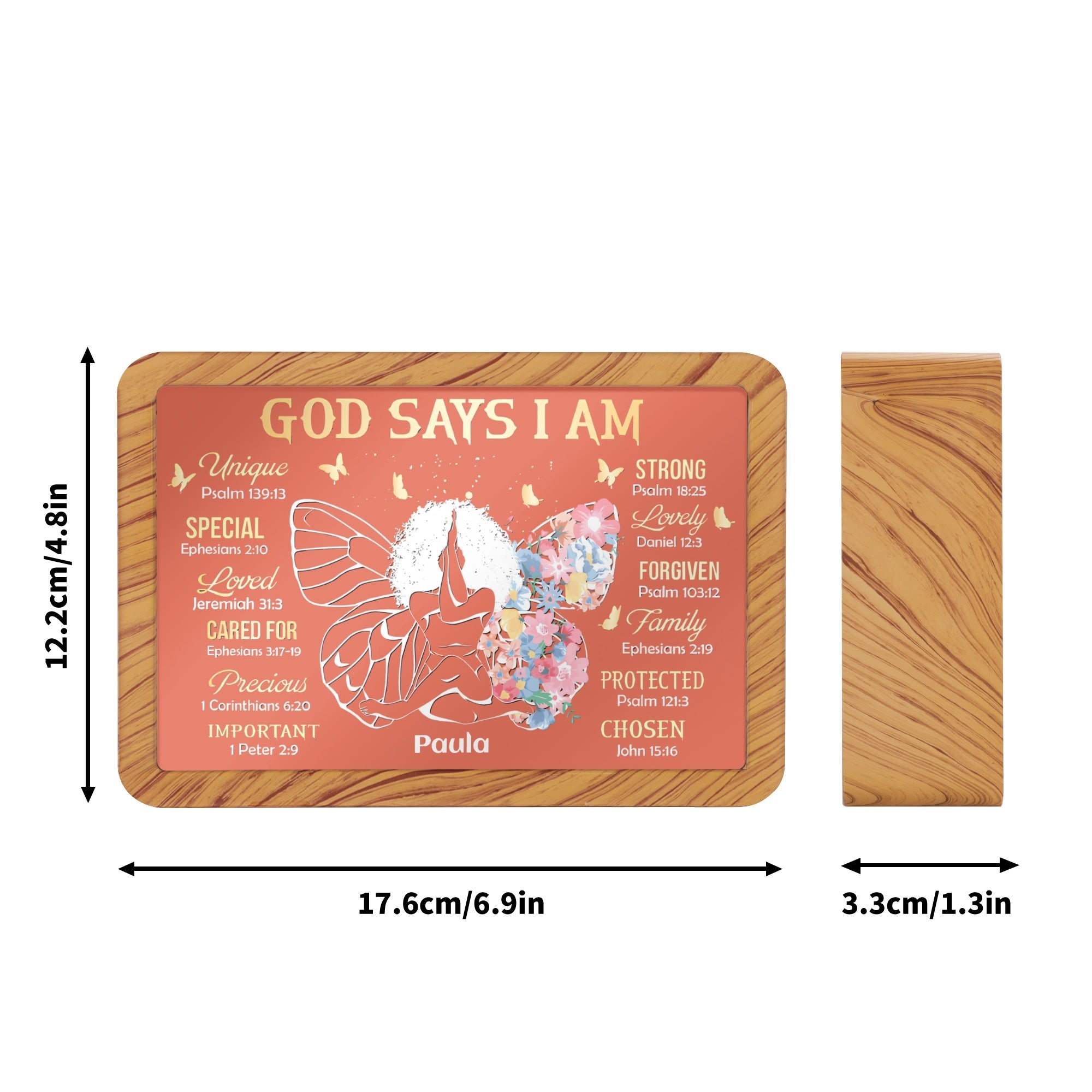 God Says I Am... Personalized Horizontal Acrylic Photo Frame