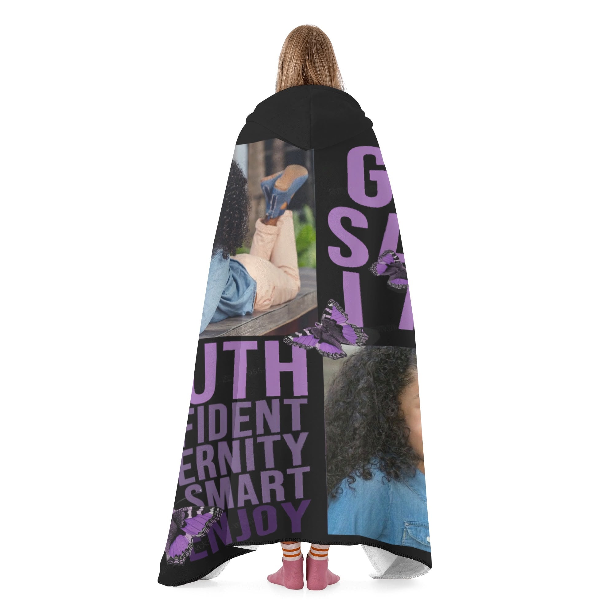 Personalized Wearable Hooded Blanket for Adult & for Kids