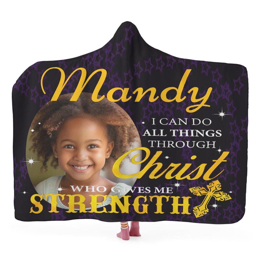 Personalized Wearable Hooded Blanket for Adult for Kids