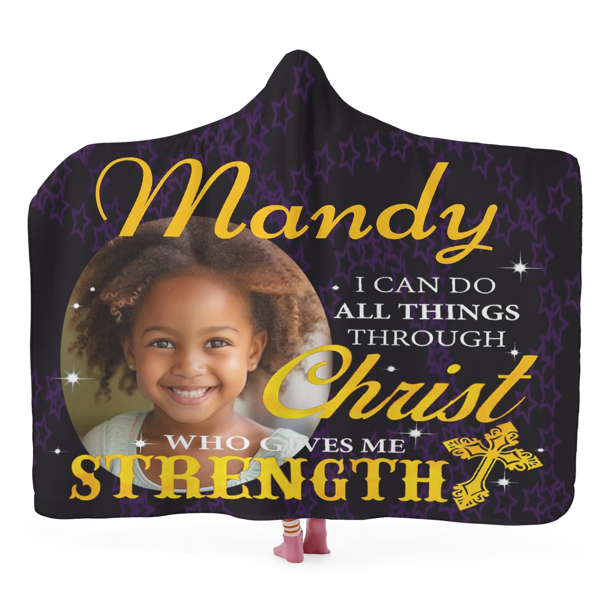 Personalized Wearable Hooded Blanket for Adult for Kids