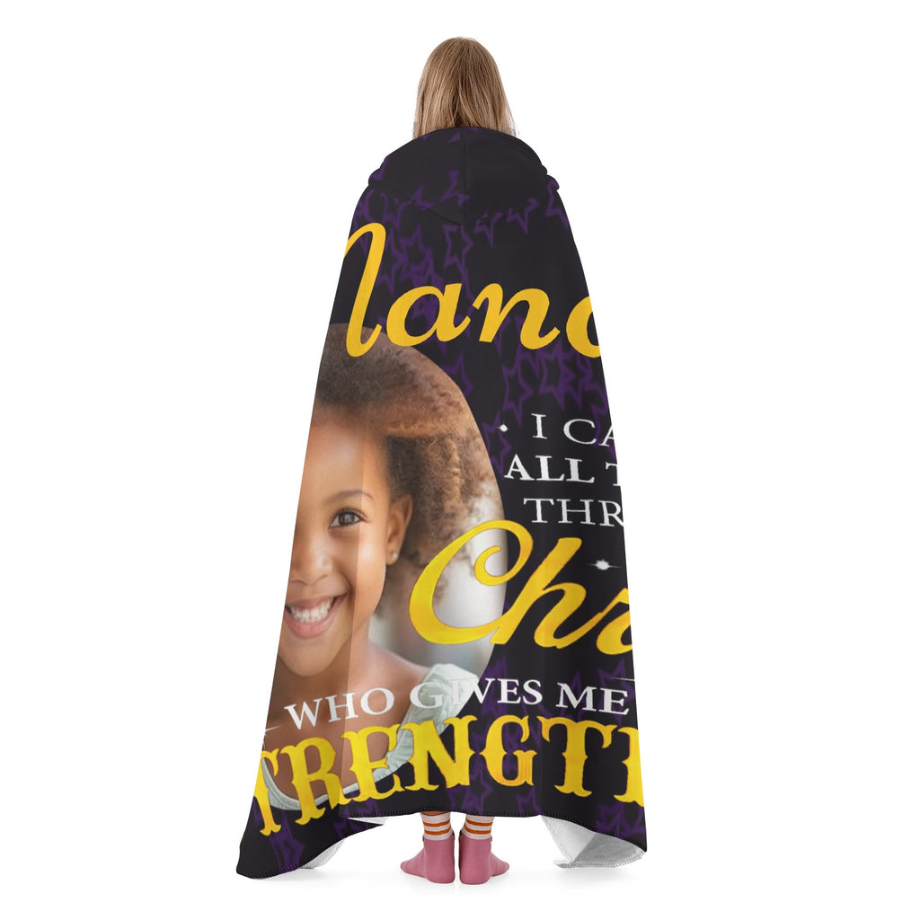 Personalized Wearable Hooded Blanket for Adult for Kids