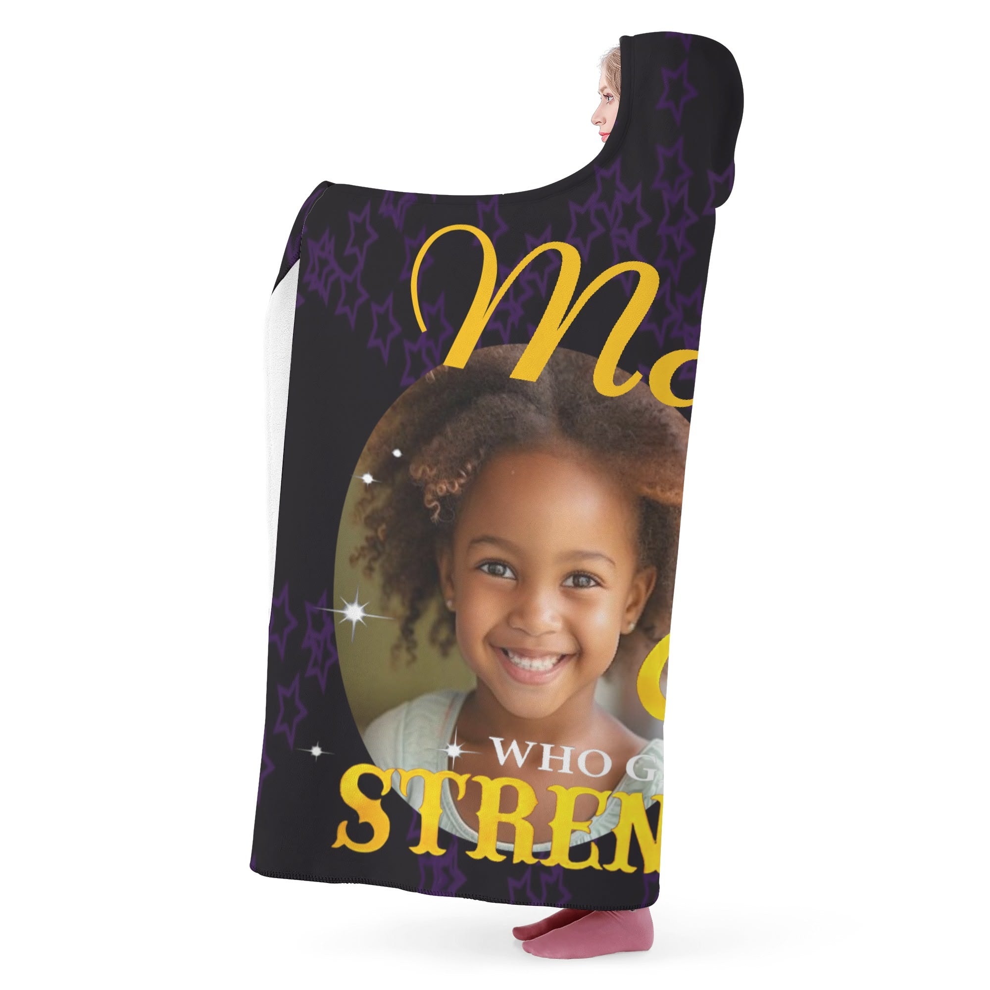 Personalized Wearable Hooded Blanket for Adult for Kids