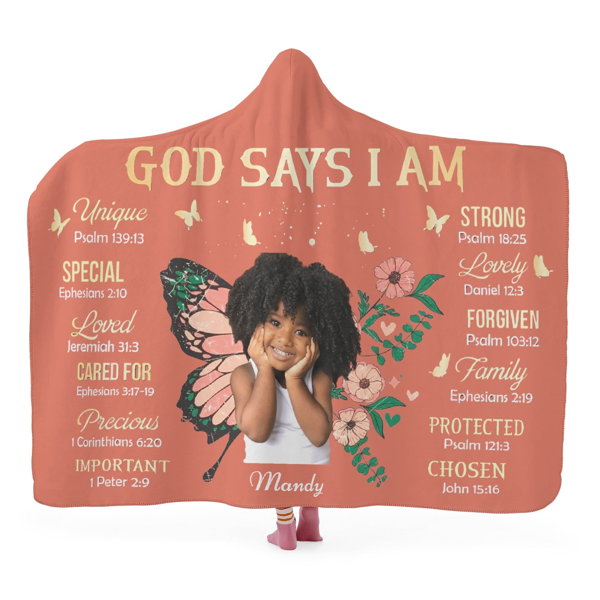 Personalized Wearable Hooded Blanket for Adult for Kids