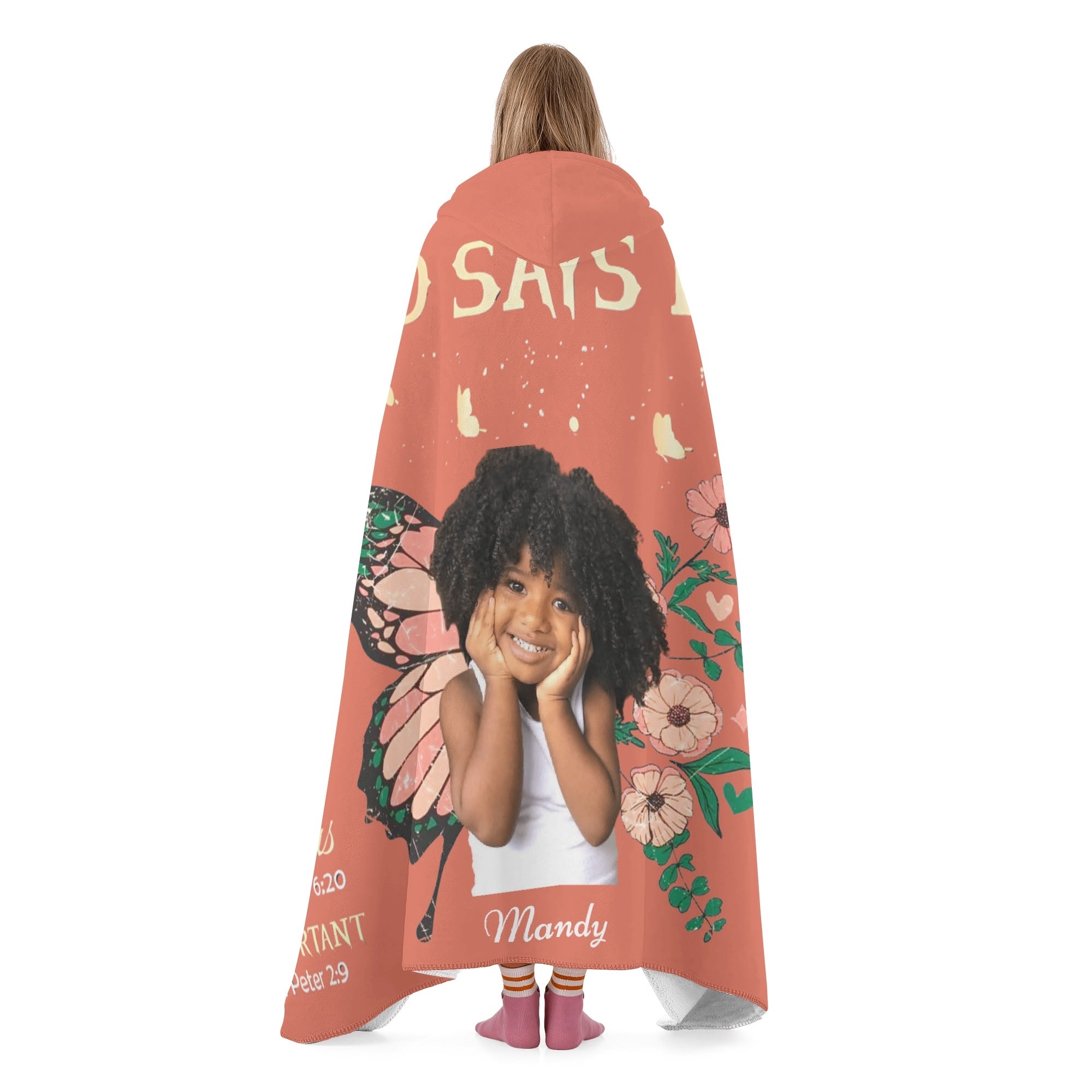 Personalized Wearable Hooded Blanket for Adult for Kids