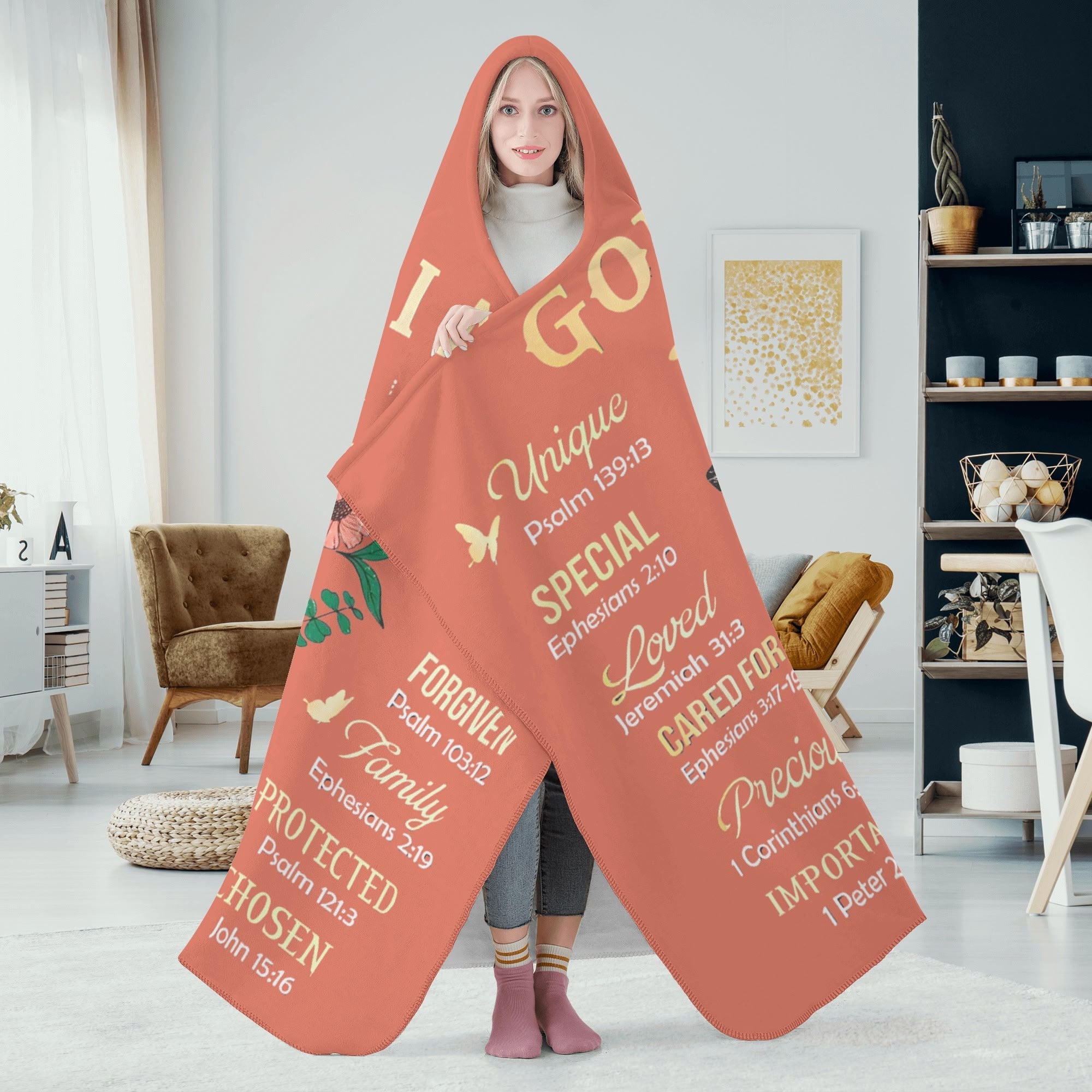 Personalized Wearable Hooded Blanket for Adult for Kids