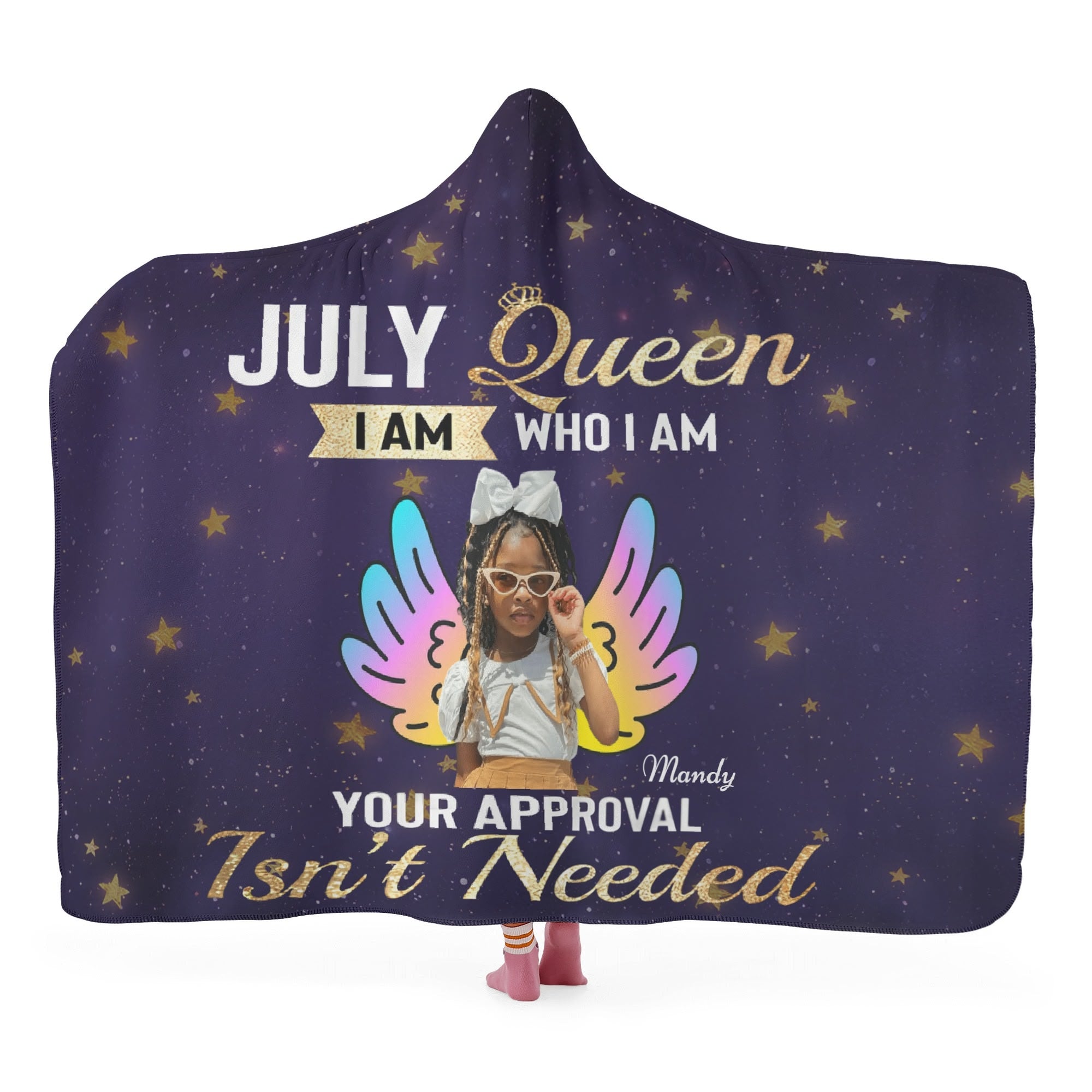 Personalized Wearable Hooded Blanket for Adult for Kids