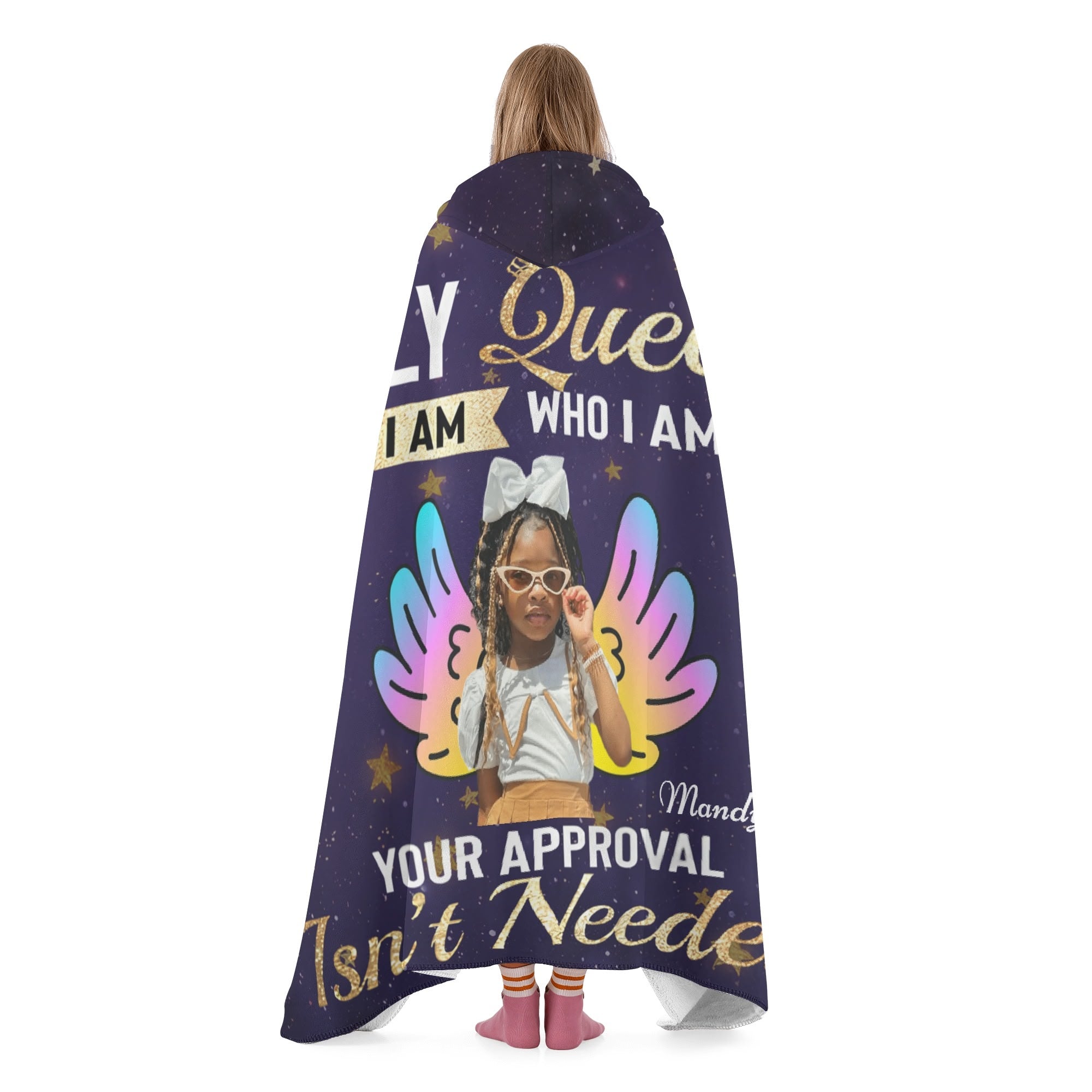 Personalized Wearable Hooded Blanket for Adult for Kids