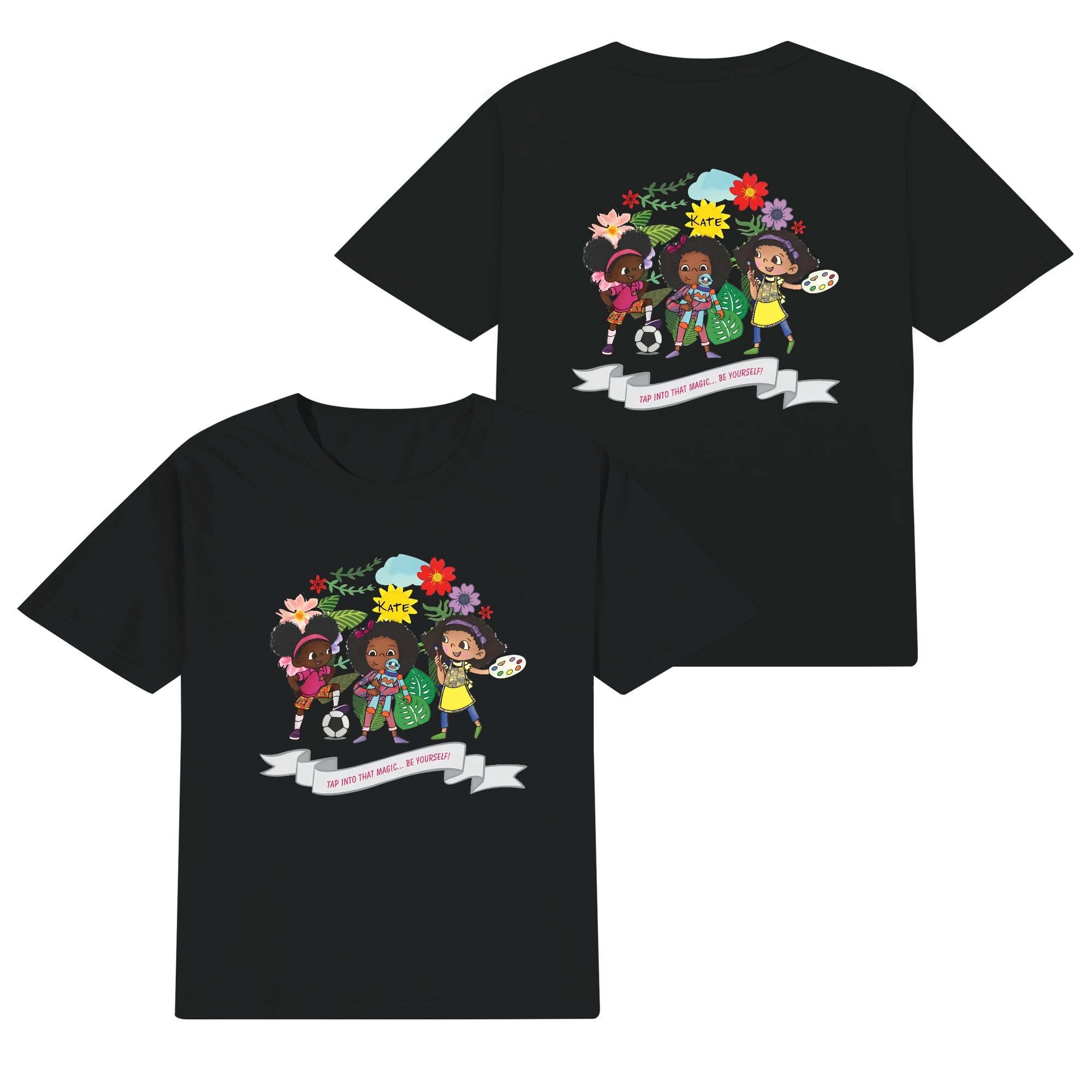 Kids Cotton Front & Back Printing T-Shirt