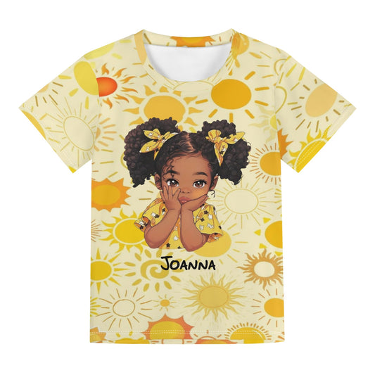 Childrens Loose Fit Short Sleeve T-Shirt Pull on Tees