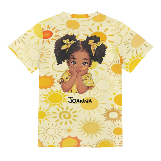 Childrens Loose Fit Short Sleeve T-Shirt Pull on Tees
