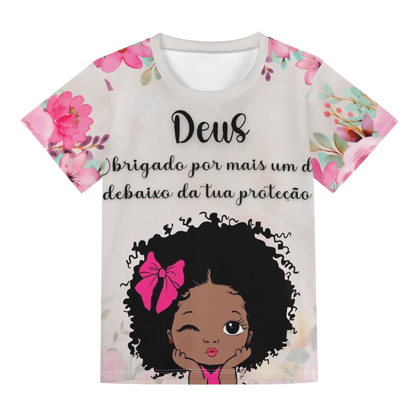 Childrens Loose Fit Short Sleeve T-Shirt Pull on Tees