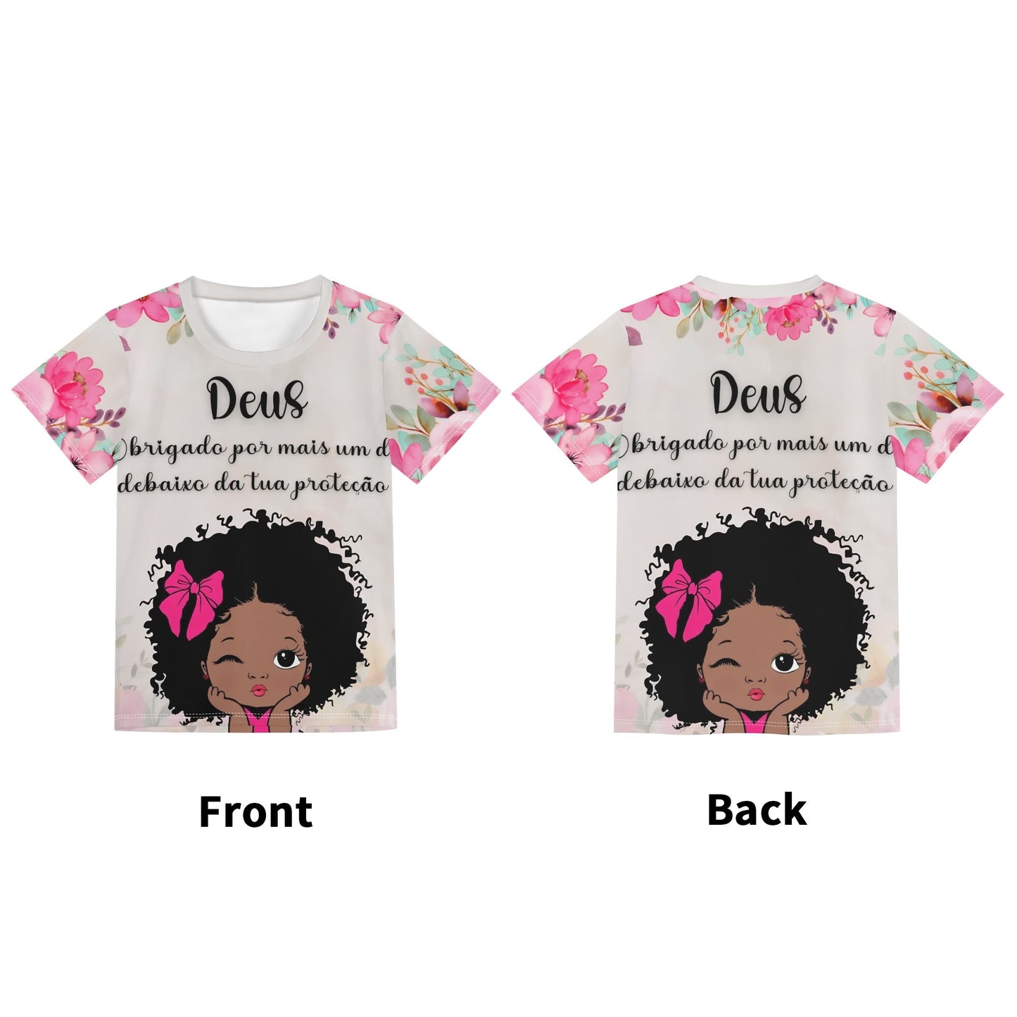Childrens Loose Fit Short Sleeve T-Shirt Pull on Tees