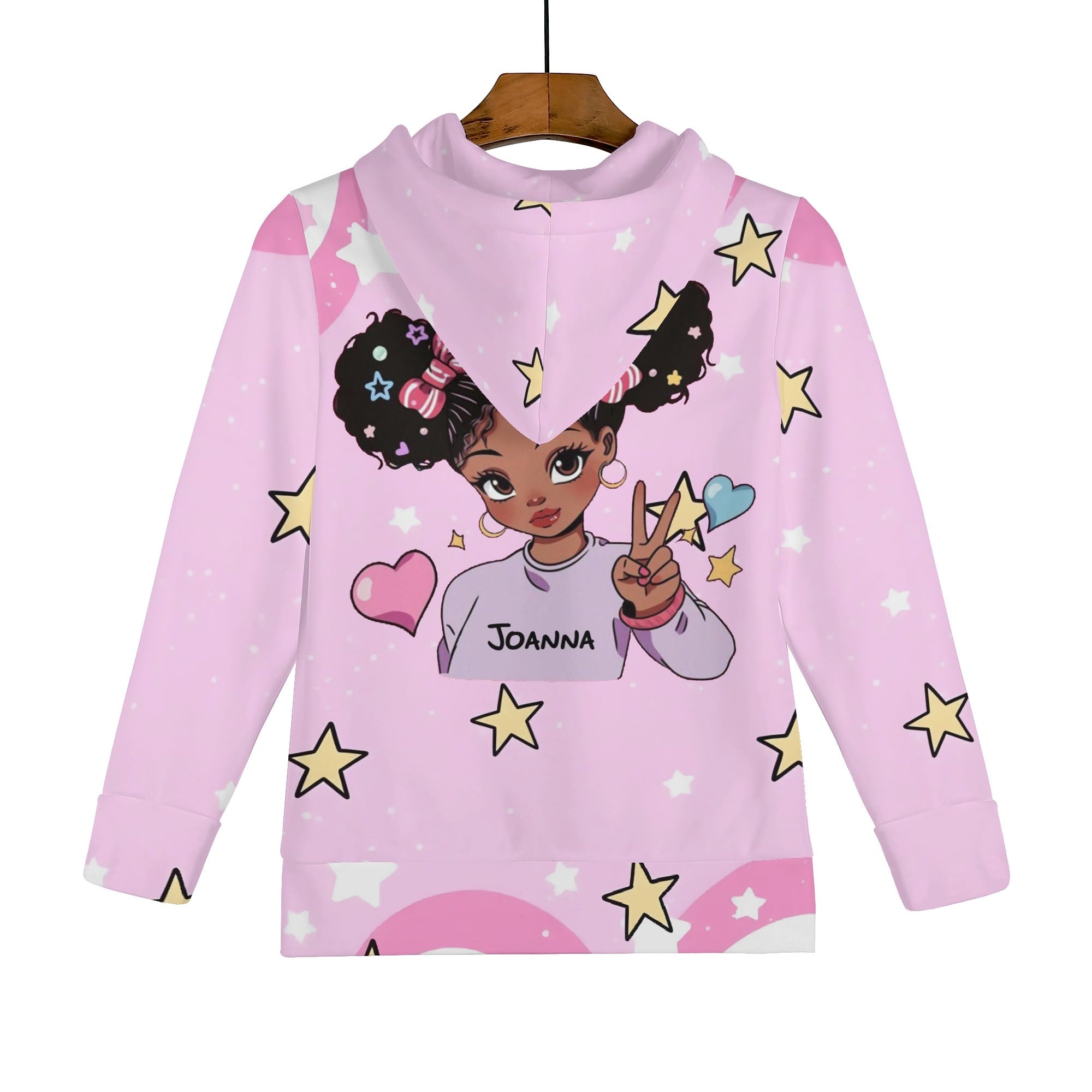 Children All Over Print Classic Zip Up Hoodie Warm Jacket