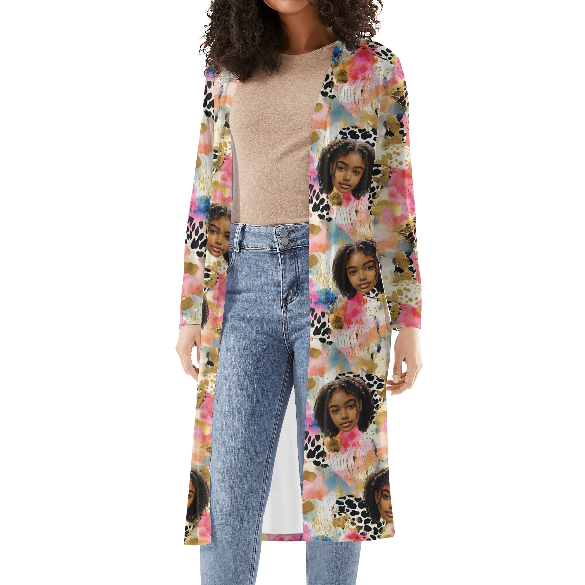 Womens Long Flowy Lightweight Kimono Cardigan