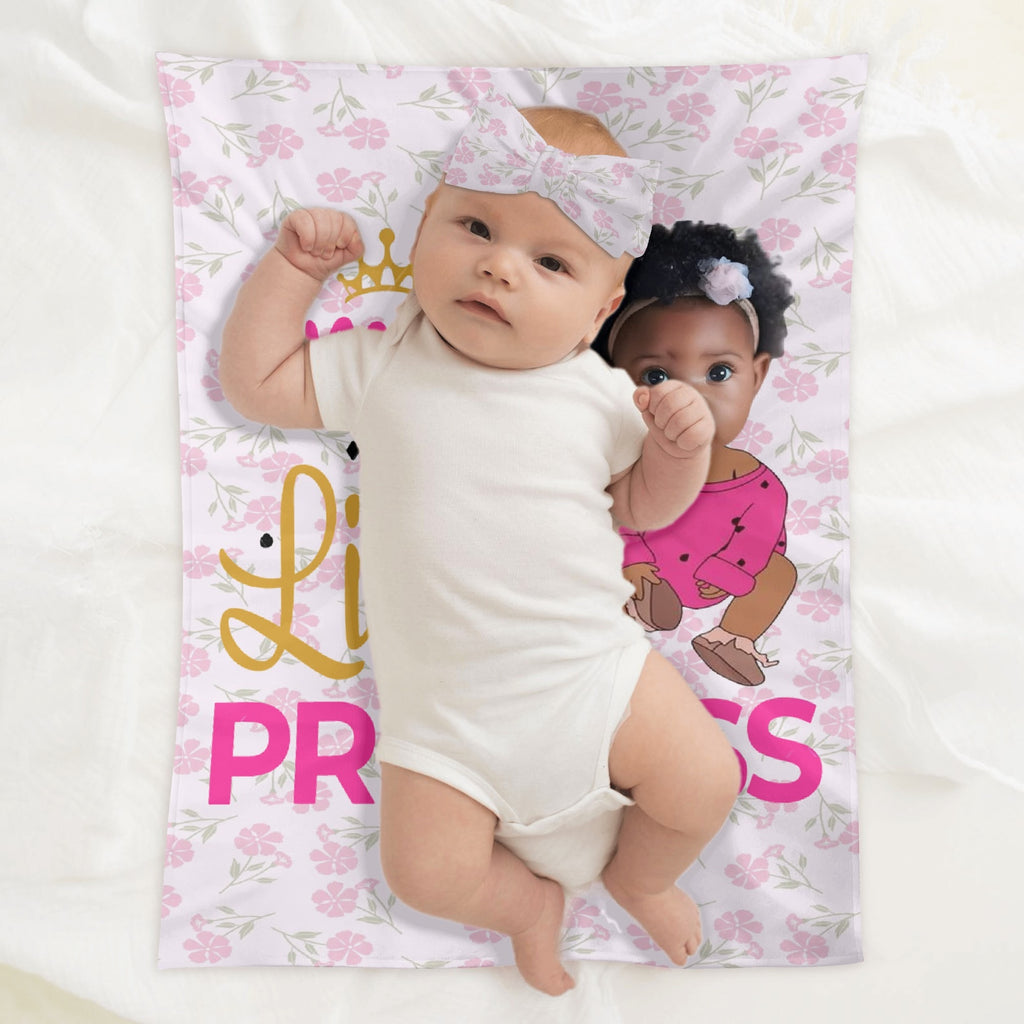 Personalized Baby Newborn 3 Pcs for Beanie Baby Hat Hairband Blanket