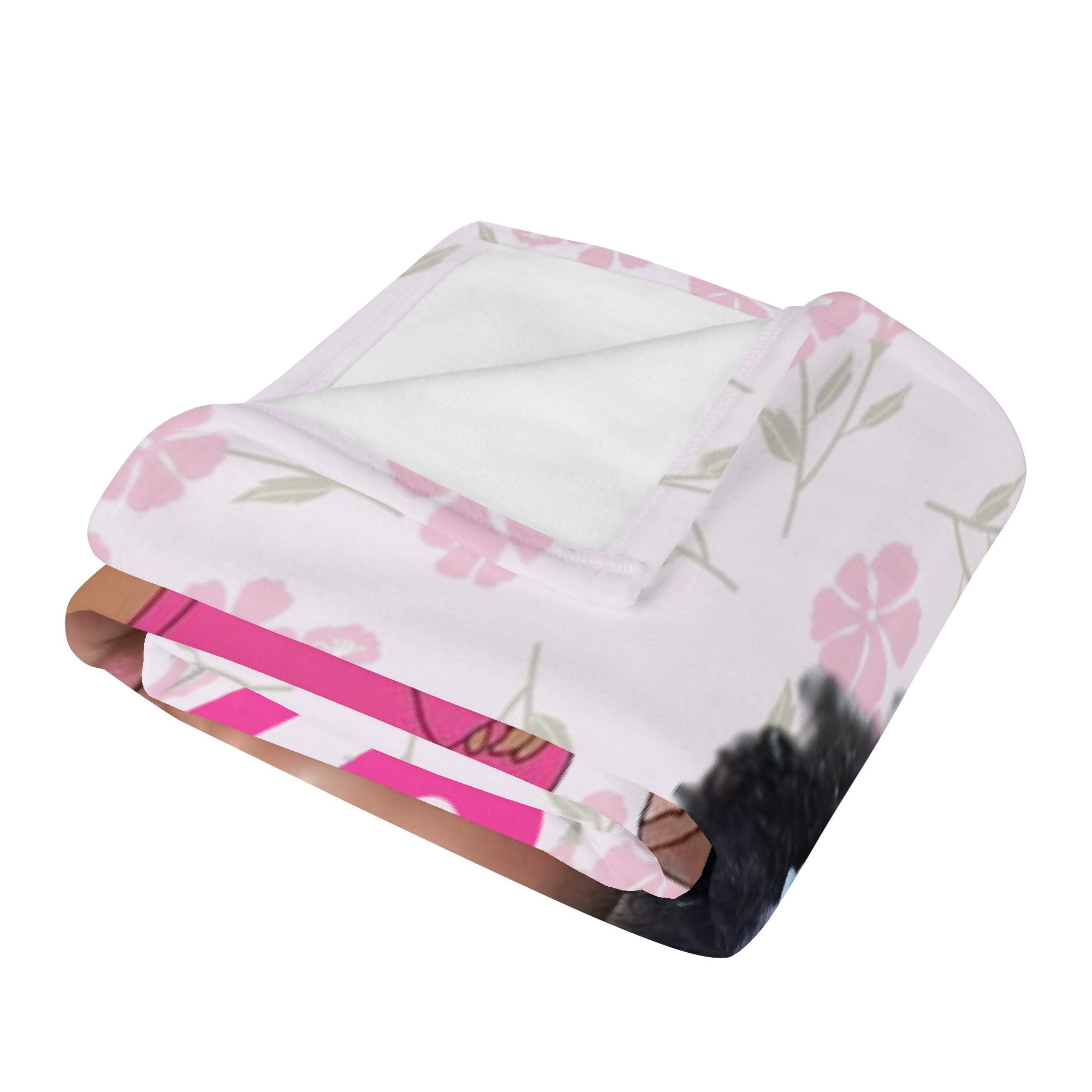 Personalized Baby Newborn 3 Pcs for Beanie Baby Hat Hairband Blanket